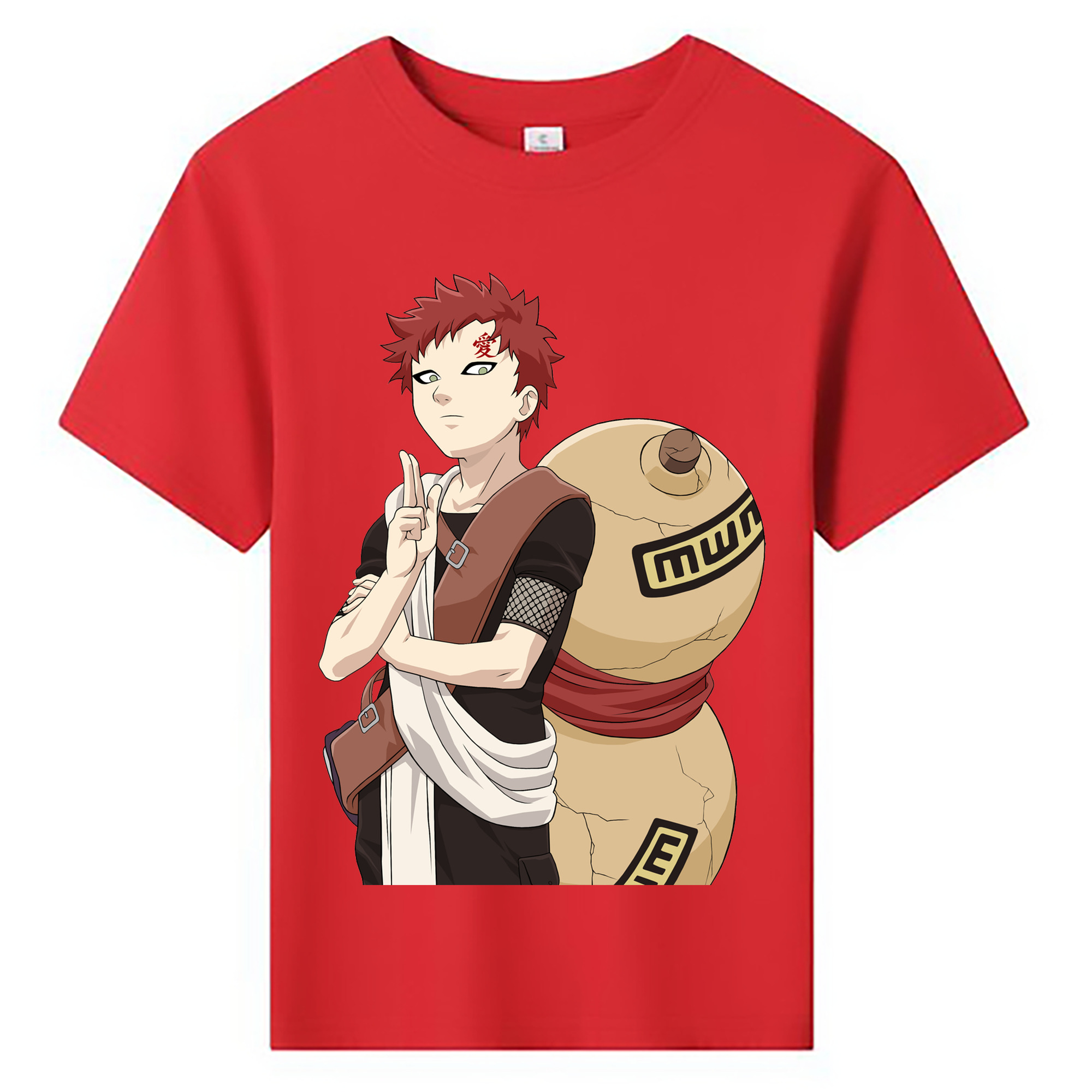 （画像用） NARUTO -ナルト- ガアラ Gaara 綿100％キッズTシャツ（フロントプリント）