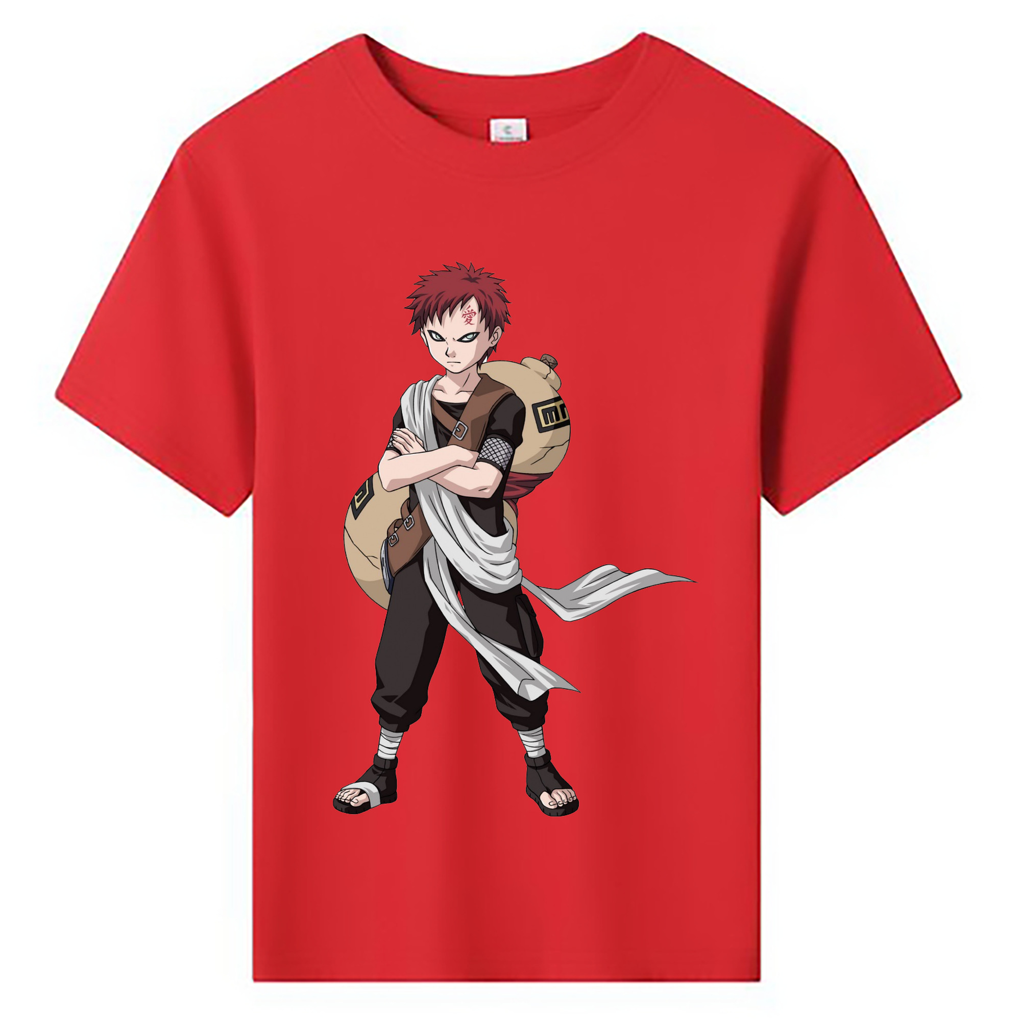 （画像用） NARUTO -ナルト- ガアラ Gaara 綿100％キッズTシャツ（フロントプリント）