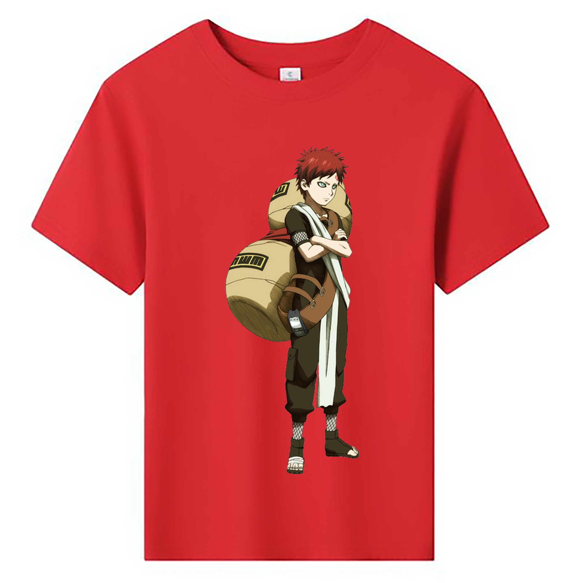 （画像用） NARUTO -ナルト- ガアラ Gaara 綿100％キッズTシャツ（フロントプリント）
