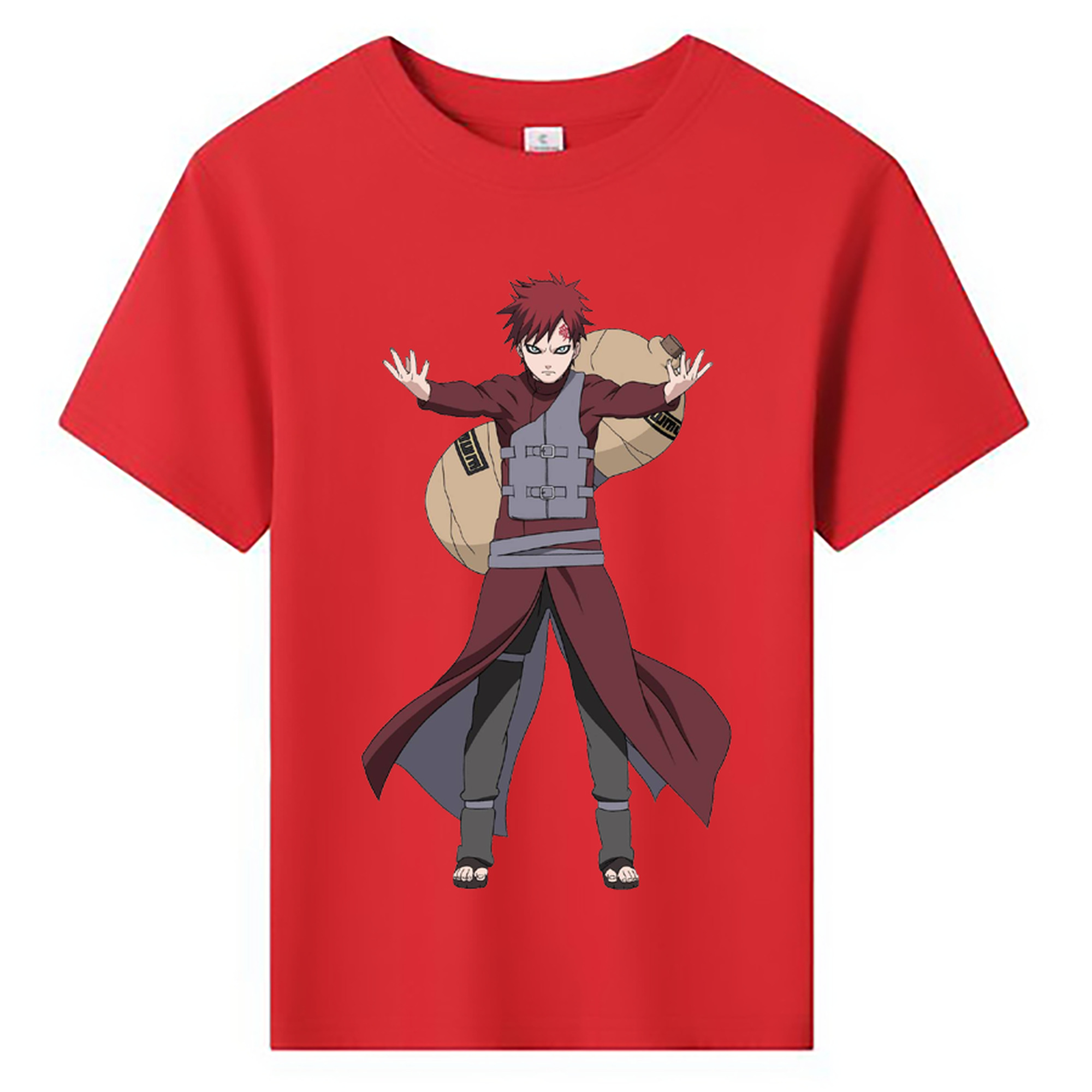 （画像用） NARUTO -ナルト- ガアラ Gaara 綿100％キッズTシャツ（フロントプリント）