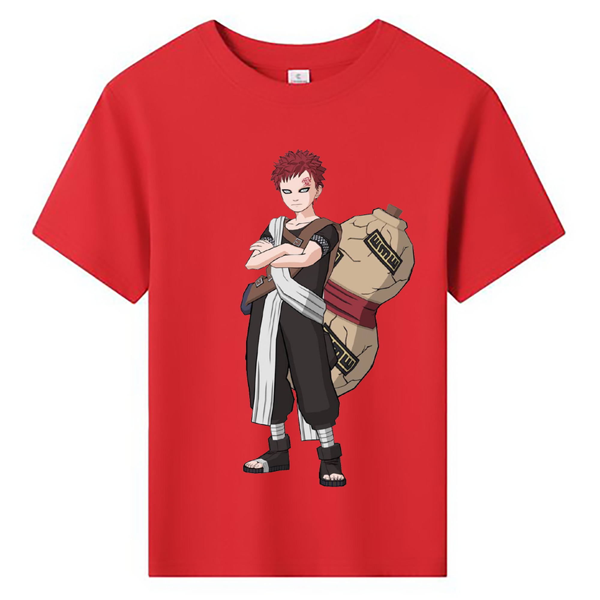 （画像用） NARUTO -ナルト- ガアラ Gaara 綿100％キッズTシャツ（フロントプリント）