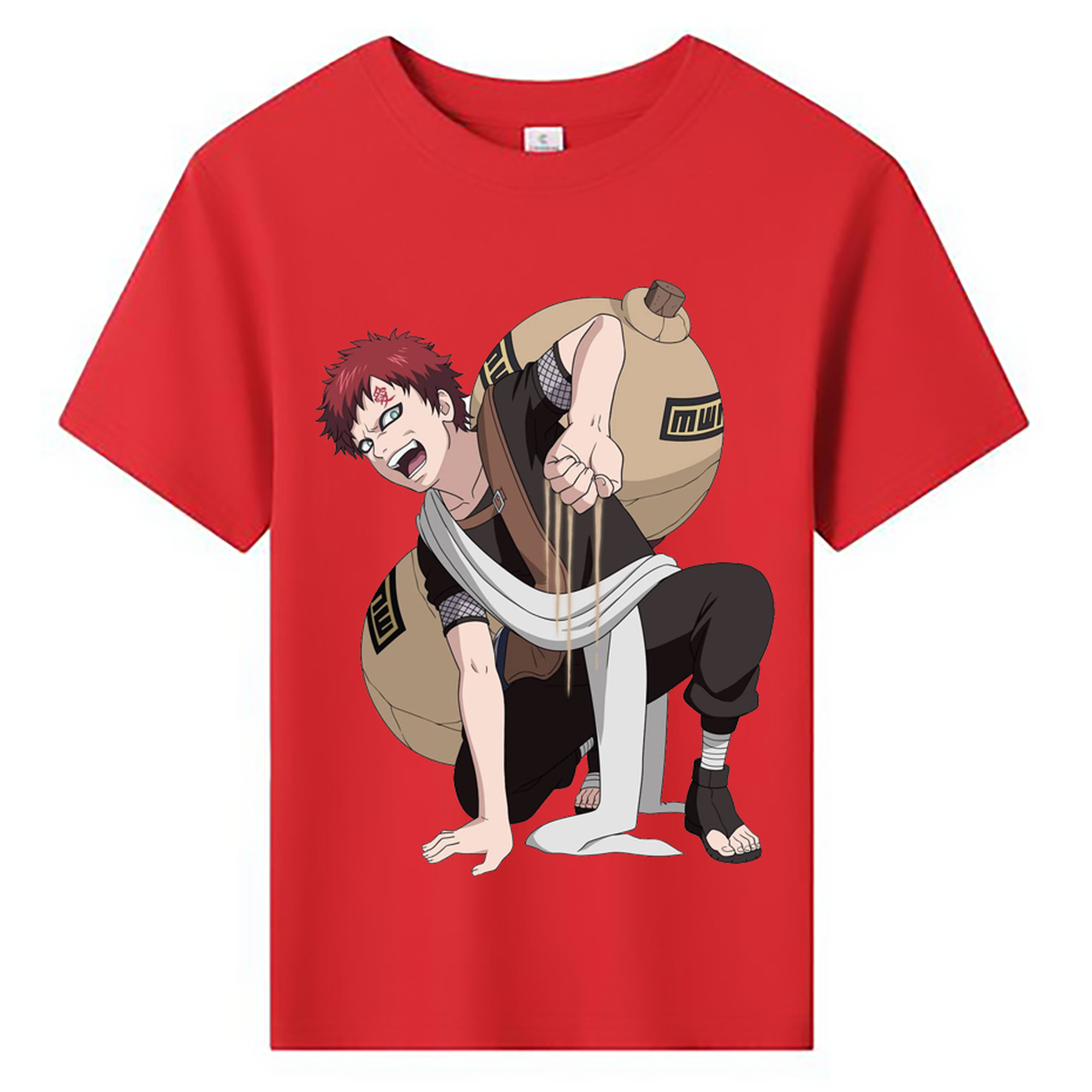 （画像用） NARUTO -ナルト- ガアラ Gaara 綿100％キッズTシャツ（フロントプリント）