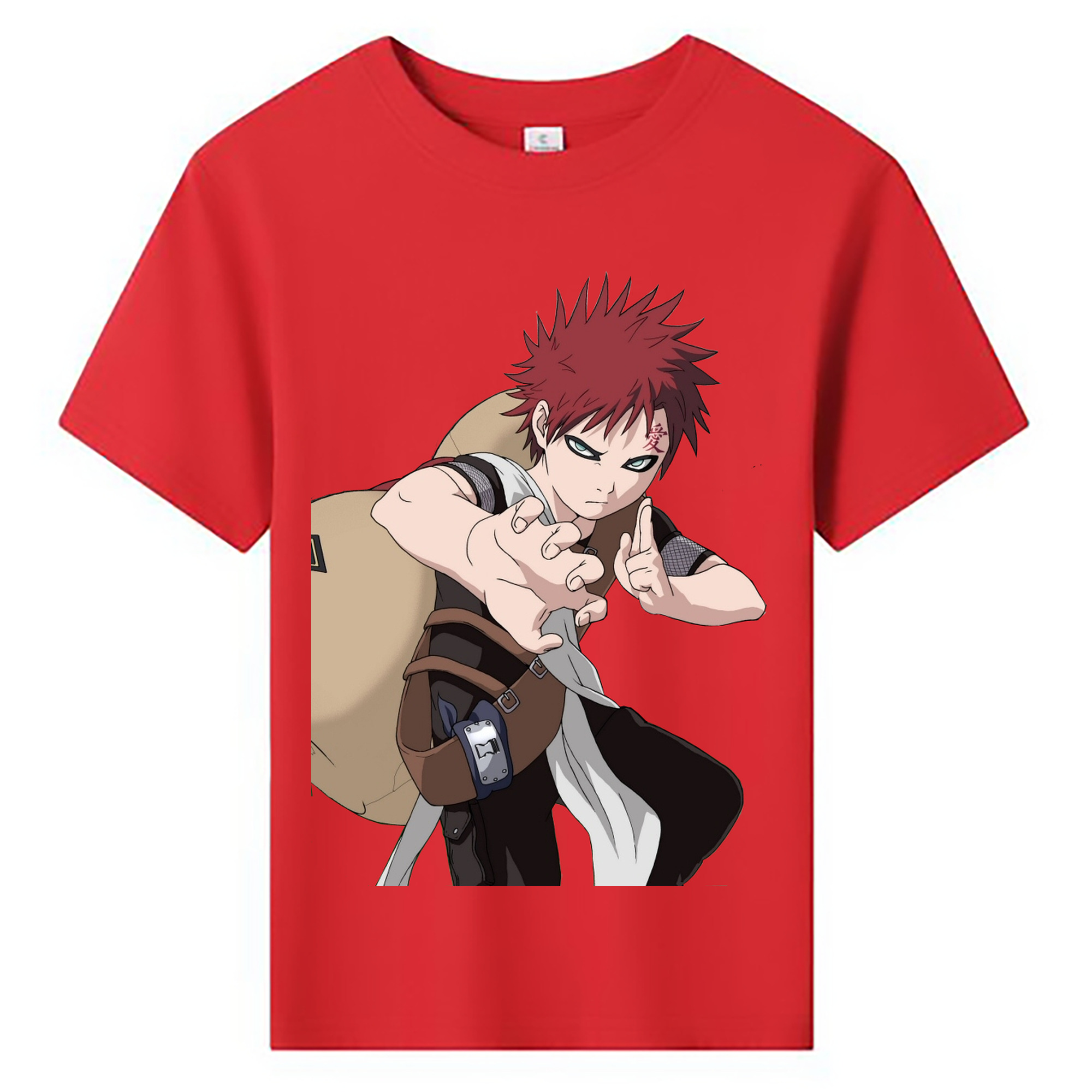 （画像用） NARUTO -ナルト- ガアラ Gaara 綿100％キッズTシャツ（フロントプリント）