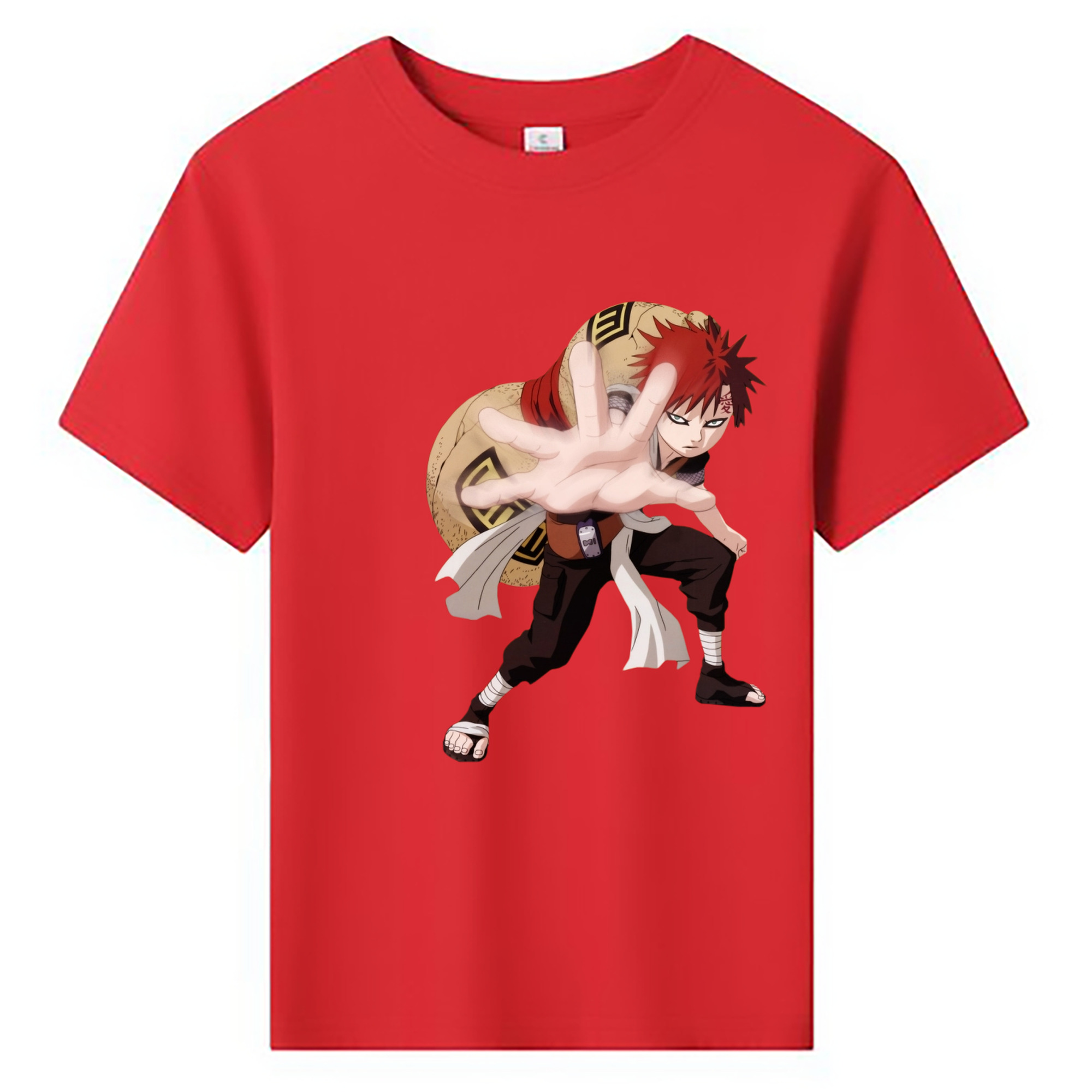 （画像用） NARUTO -ナルト- ガアラ Gaara 綿100％キッズTシャツ（フロントプリント）