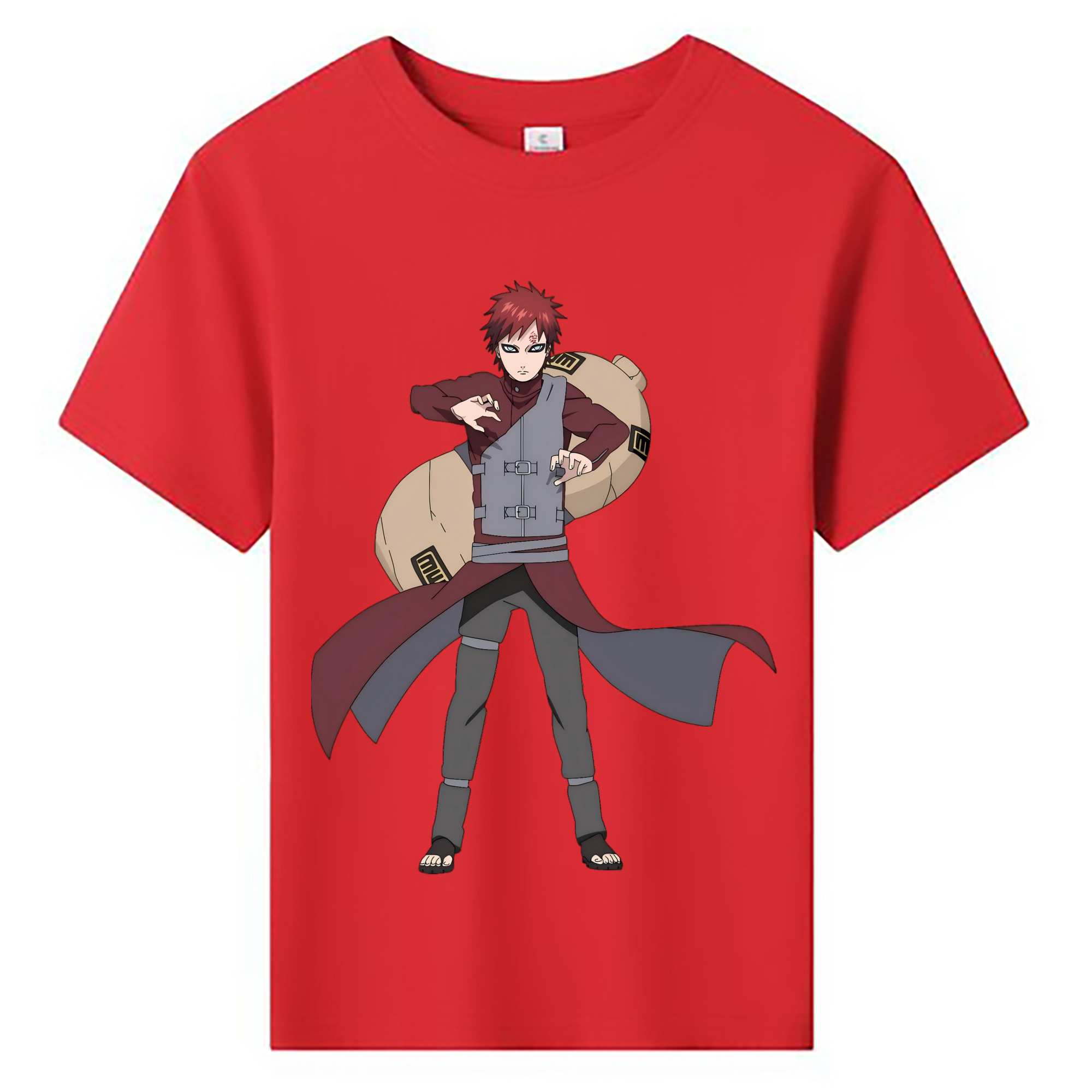 （画像用） NARUTO -ナルト- ガアラ Gaara 綿100％キッズTシャツ（フロントプリント）