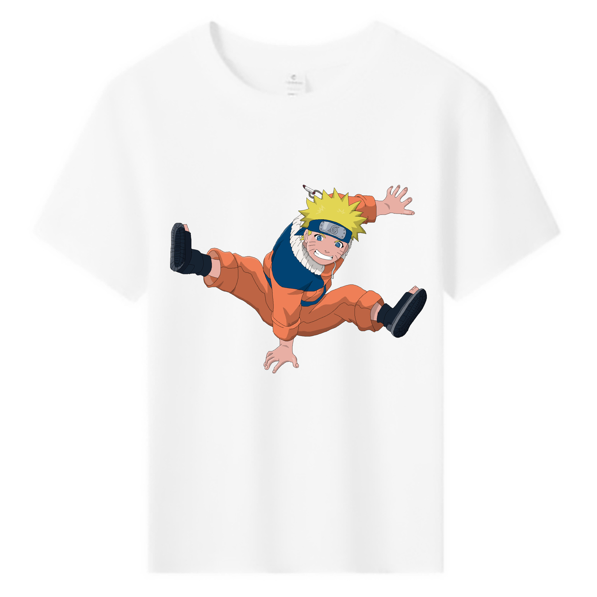 （画像用） NARUTO -ナルト- うずまき ナルト Uzumaki Naruto 綿100％キッズTシャツ（フロントプリント）