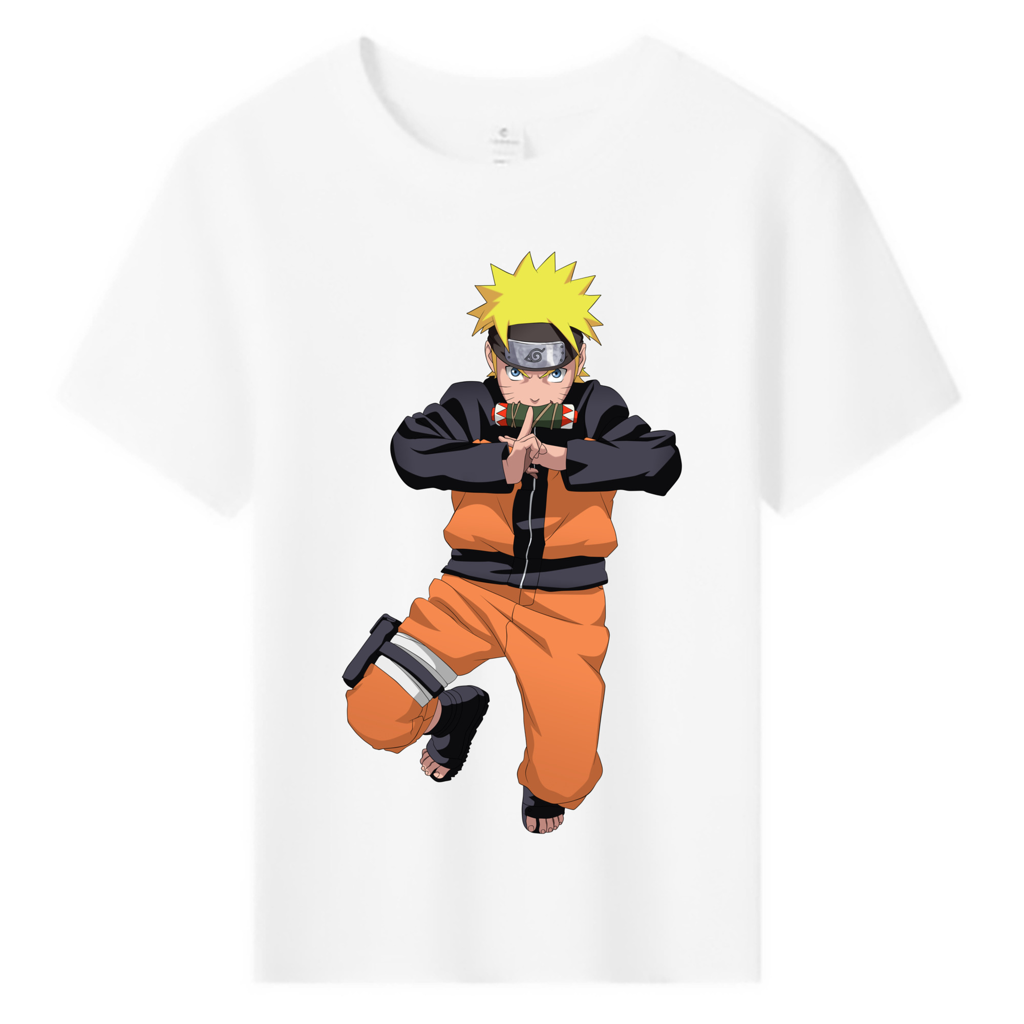 （画像用） NARUTO -ナルト- うずまき ナルト Uzumaki Naruto 綿100％キッズTシャツ（フロントプリント）