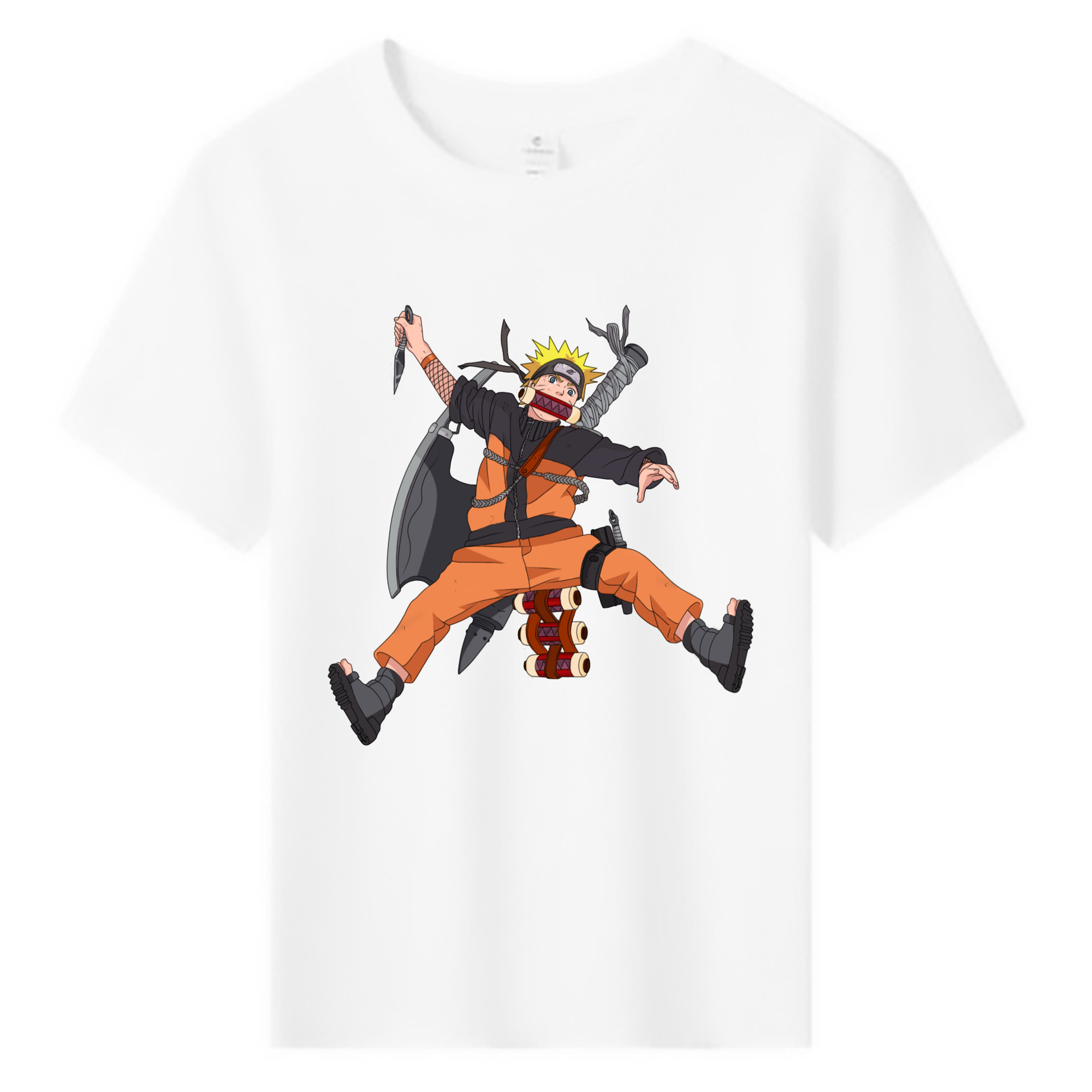 （画像用） NARUTO -ナルト- うずまき ナルト Uzumaki Naruto 綿100％キッズTシャツ（フロントプリント）