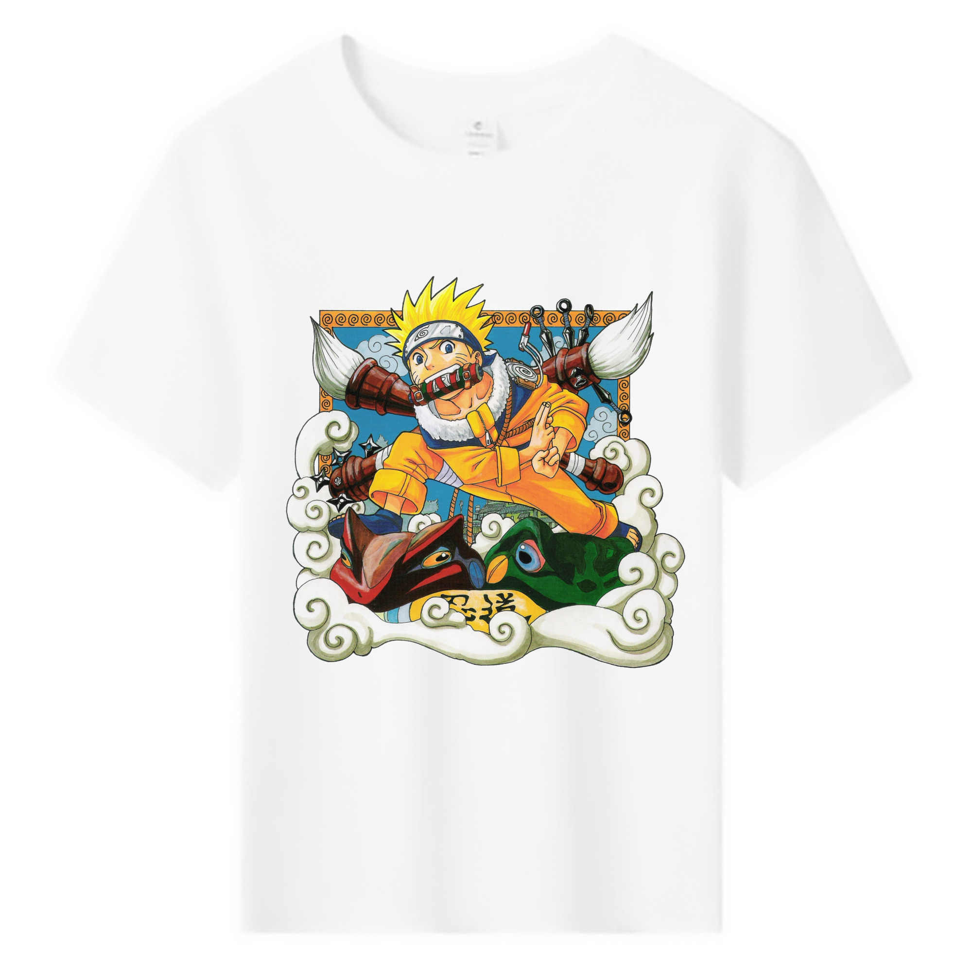 （画像用） NARUTO -ナルト- うずまき ナルト Uzumaki Naruto 綿100％キッズTシャツ（フロントプリント）