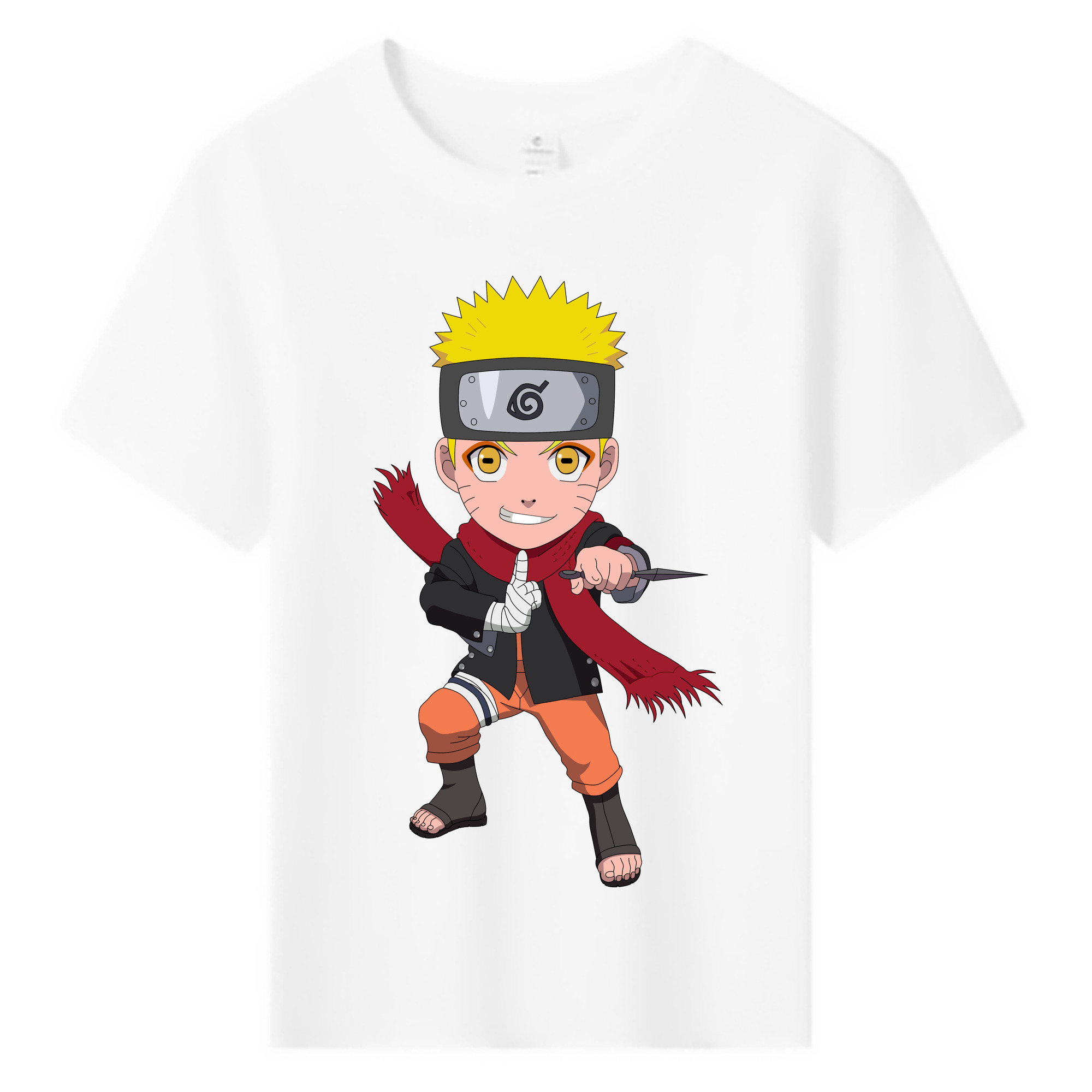 （画像用） NARUTO -ナルト- うずまき ナルト Uzumaki Naruto 綿100％キッズTシャツ（フロントプリント）