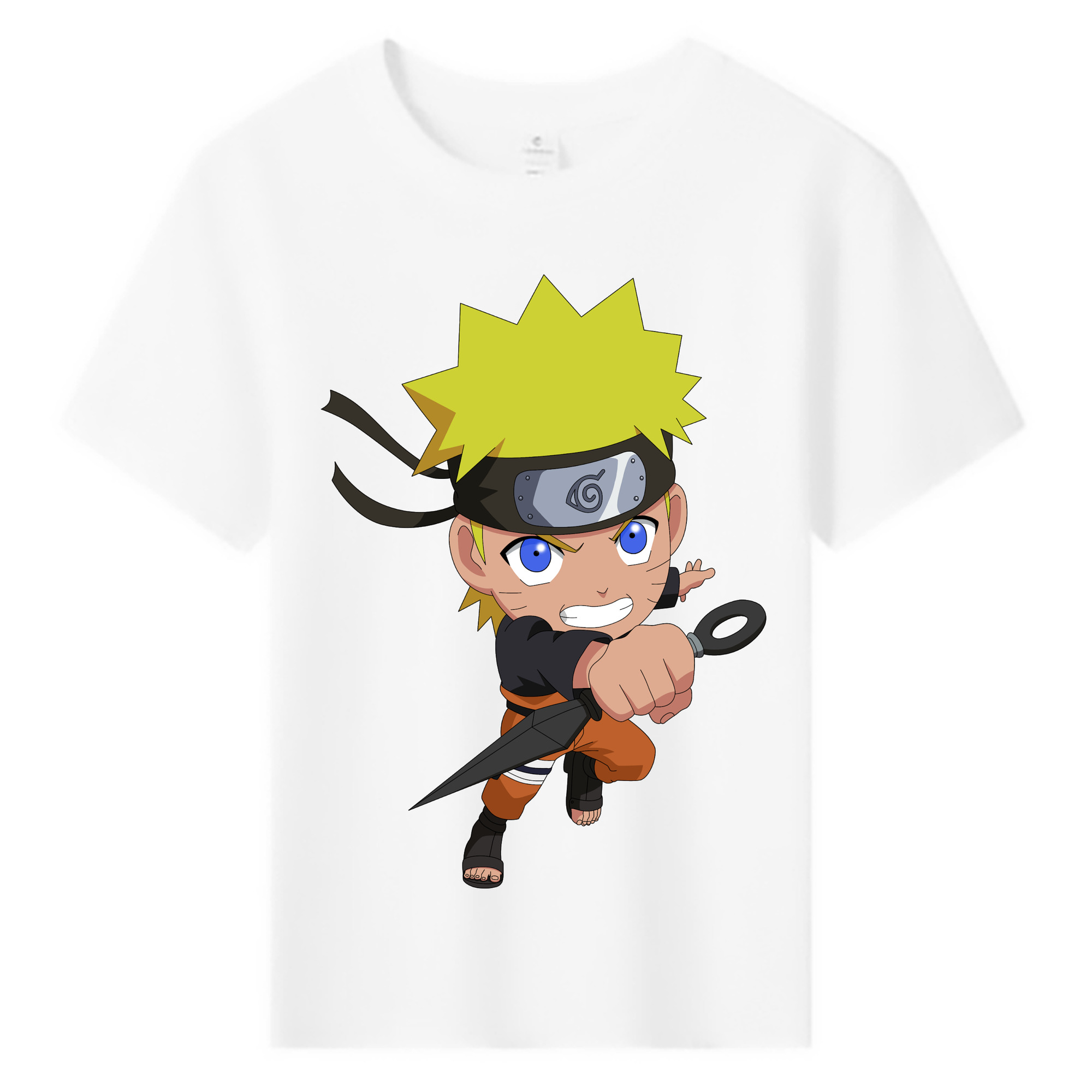 （画像用） NARUTO -ナルト- うずまき ナルト Uzumaki Naruto 綿100％キッズTシャツ（フロントプリント）