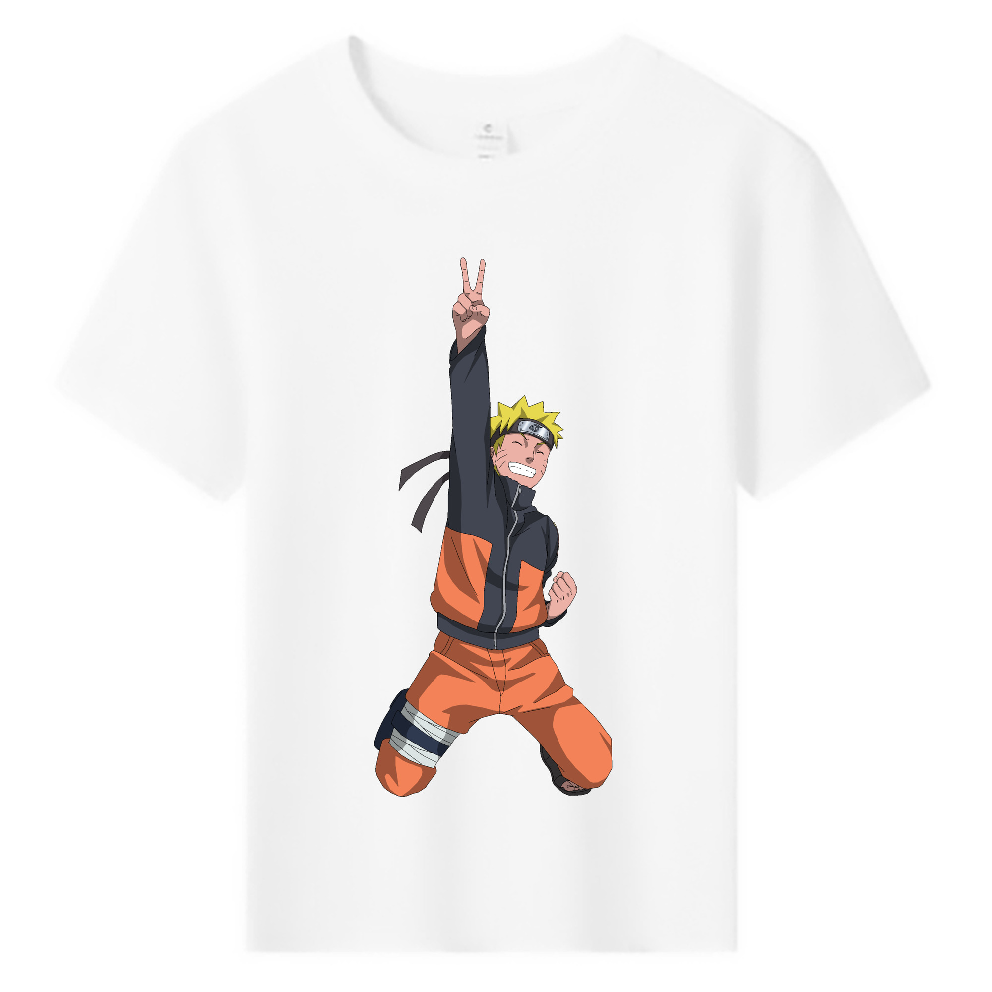 （画像用） NARUTO -ナルト- うずまき ナルト Uzumaki Naruto 綿100％キッズTシャツ（フロントプリント）