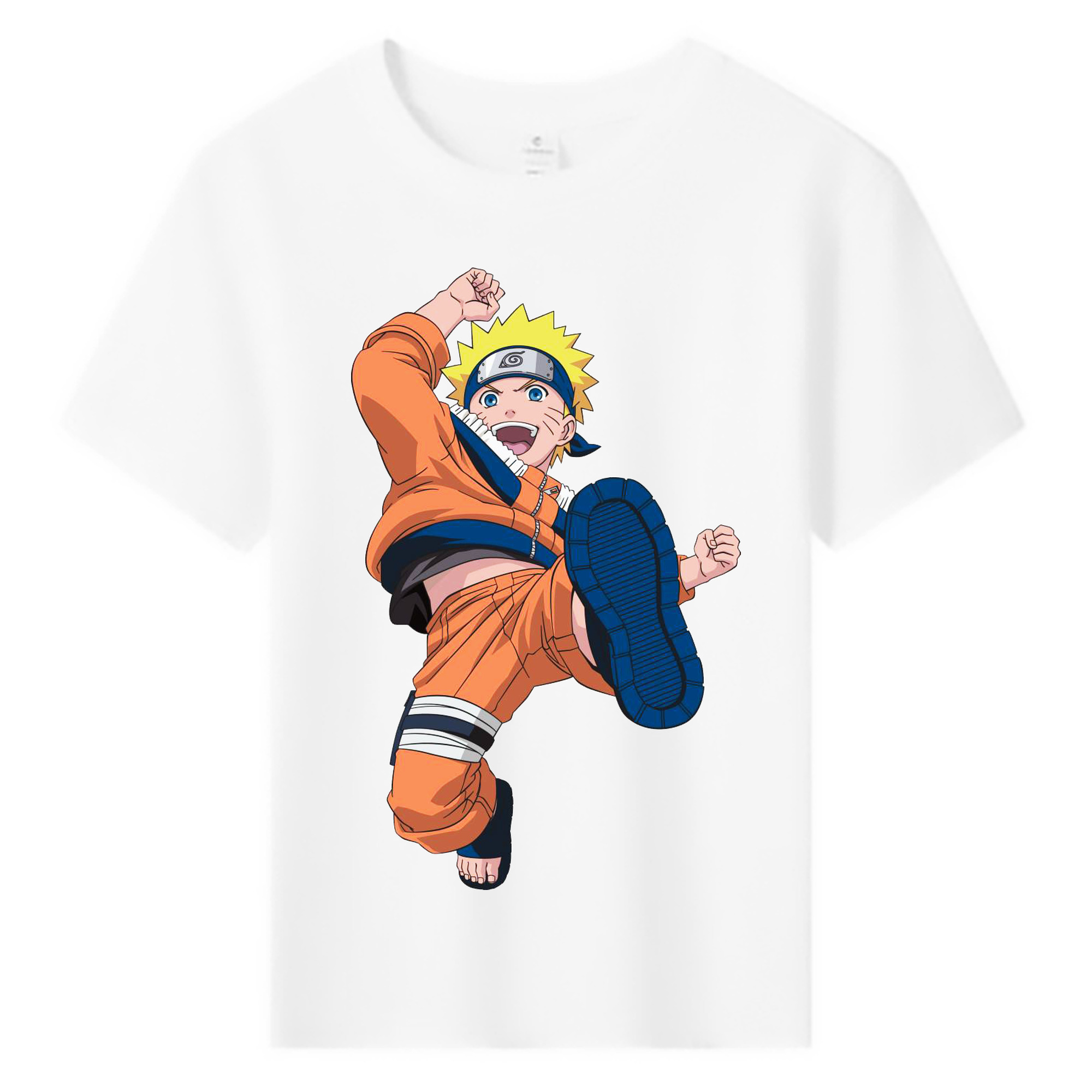 （画像用） NARUTO -ナルト- うずまき ナルト Uzumaki Naruto 綿100％キッズTシャツ（フロントプリント）