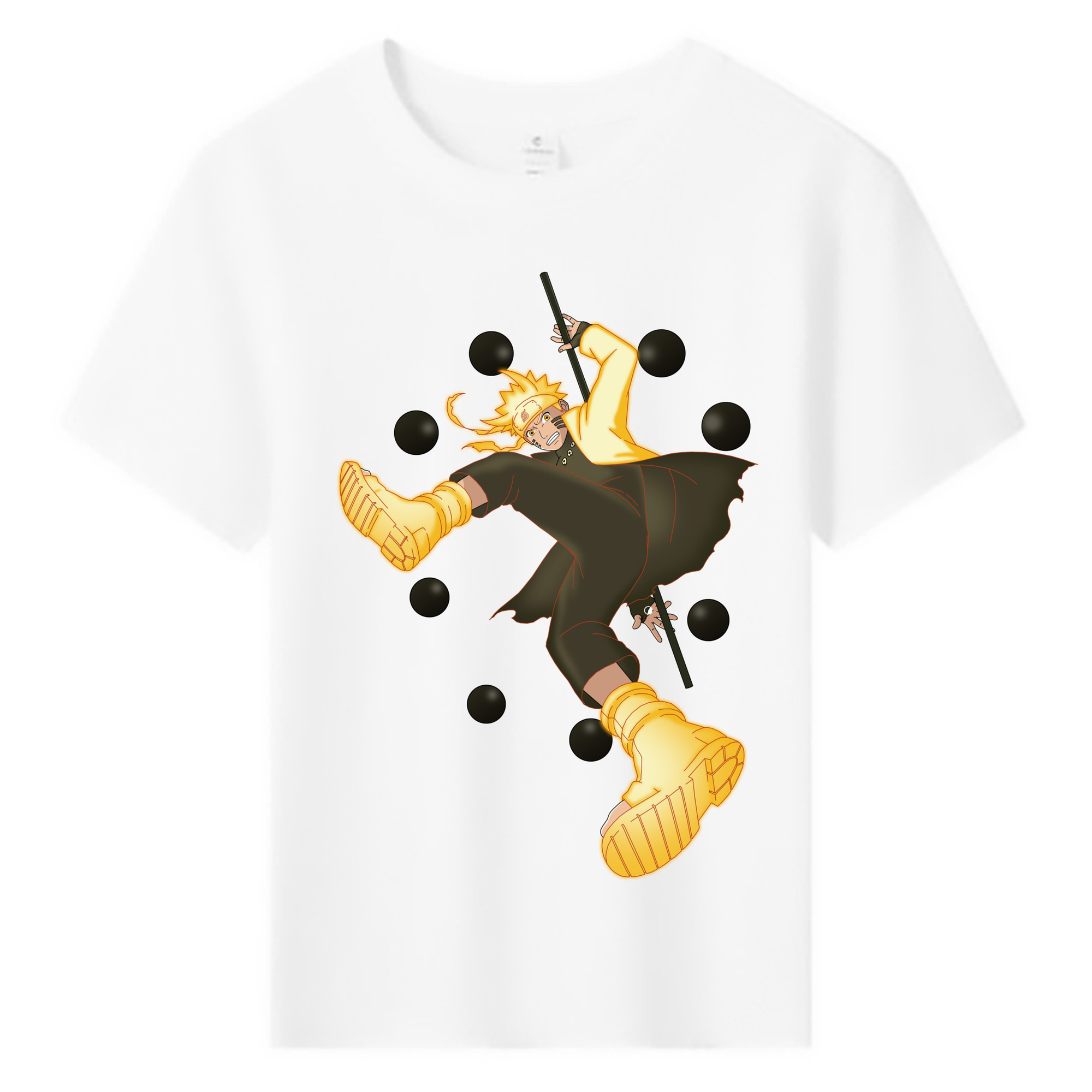 （画像用） NARUTO -ナルト- うずまき ナルト Uzumaki Naruto 綿100％キッズTシャツ（フロントプリント）