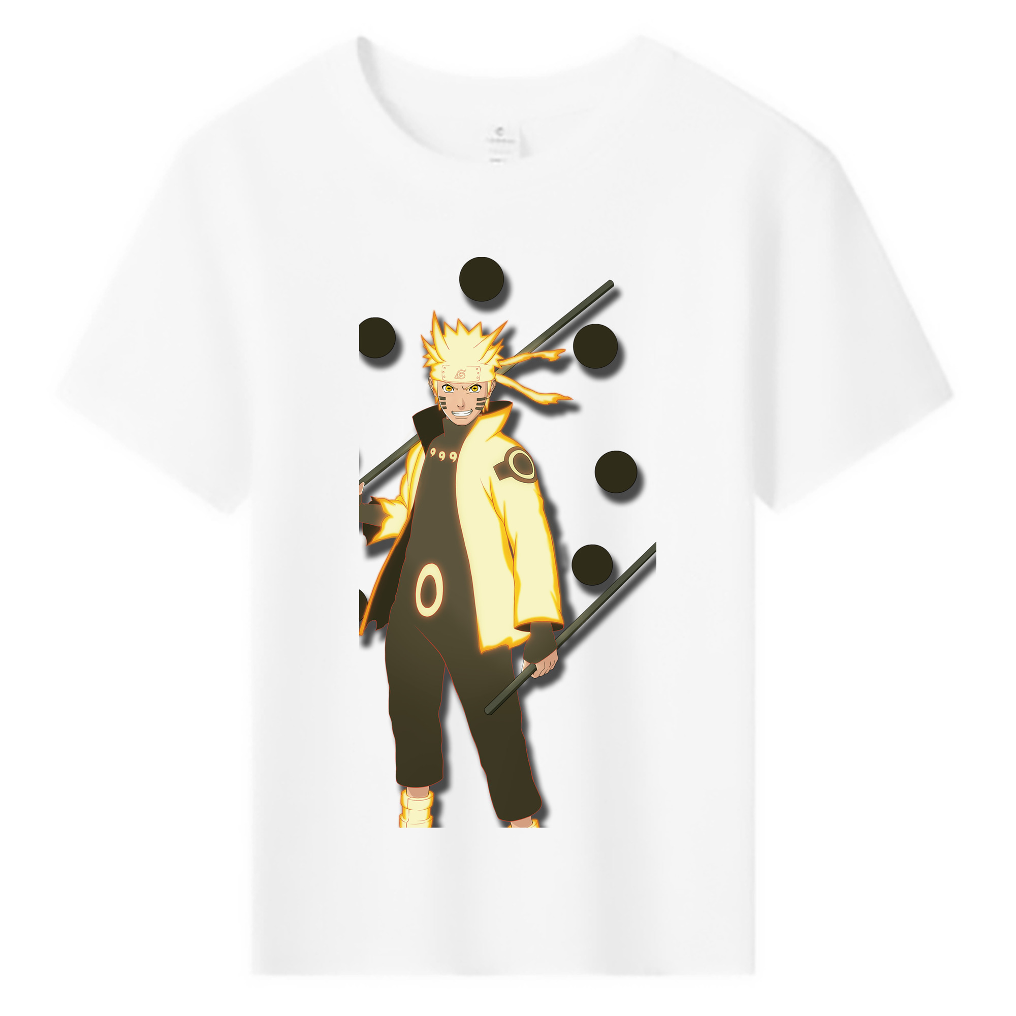 （画像用） NARUTO -ナルト- うずまき ナルト Uzumaki Naruto 綿100％キッズTシャツ（フロントプリント）