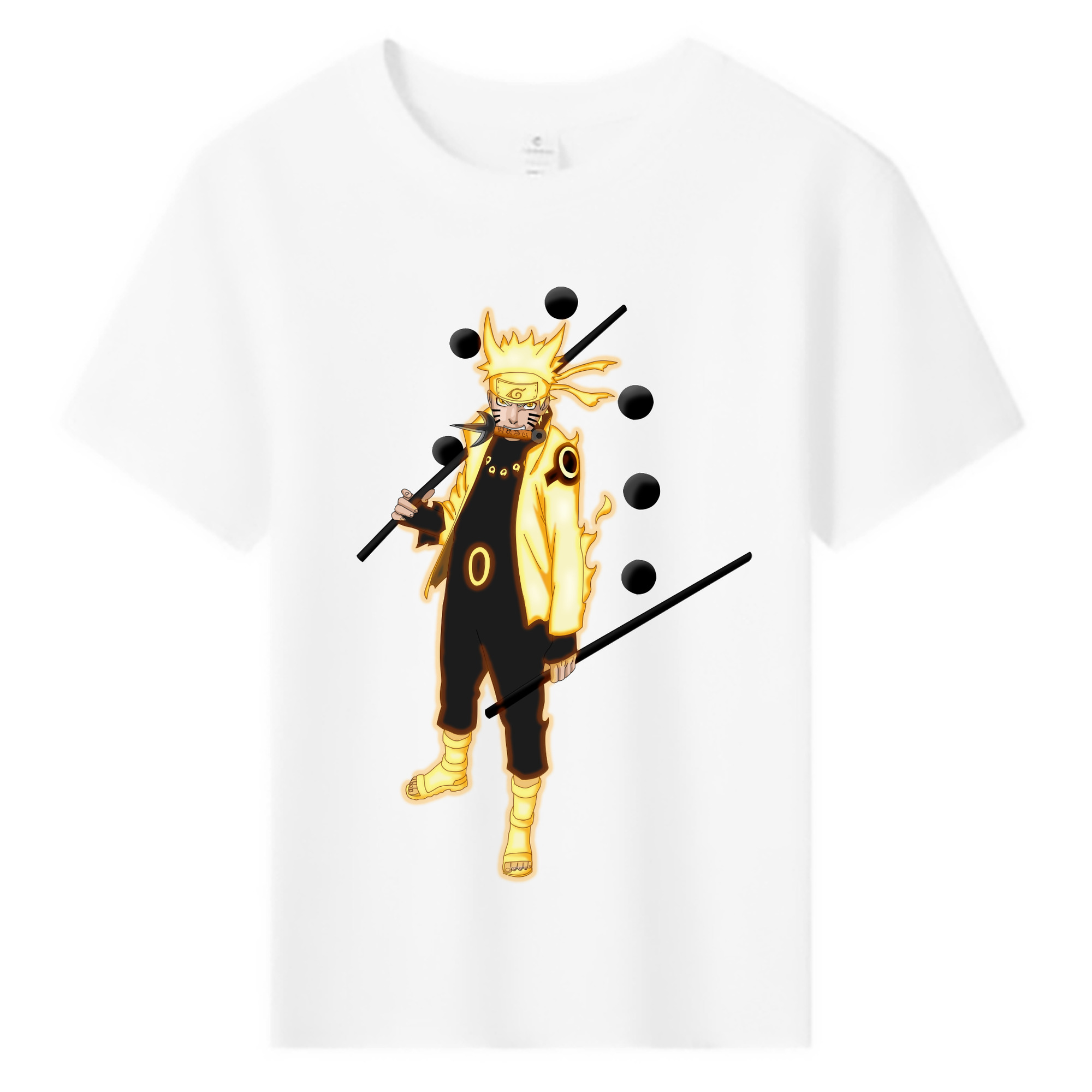 （画像用） NARUTO -ナルト- うずまき ナルト Uzumaki Naruto 綿100％キッズTシャツ（フロントプリント）