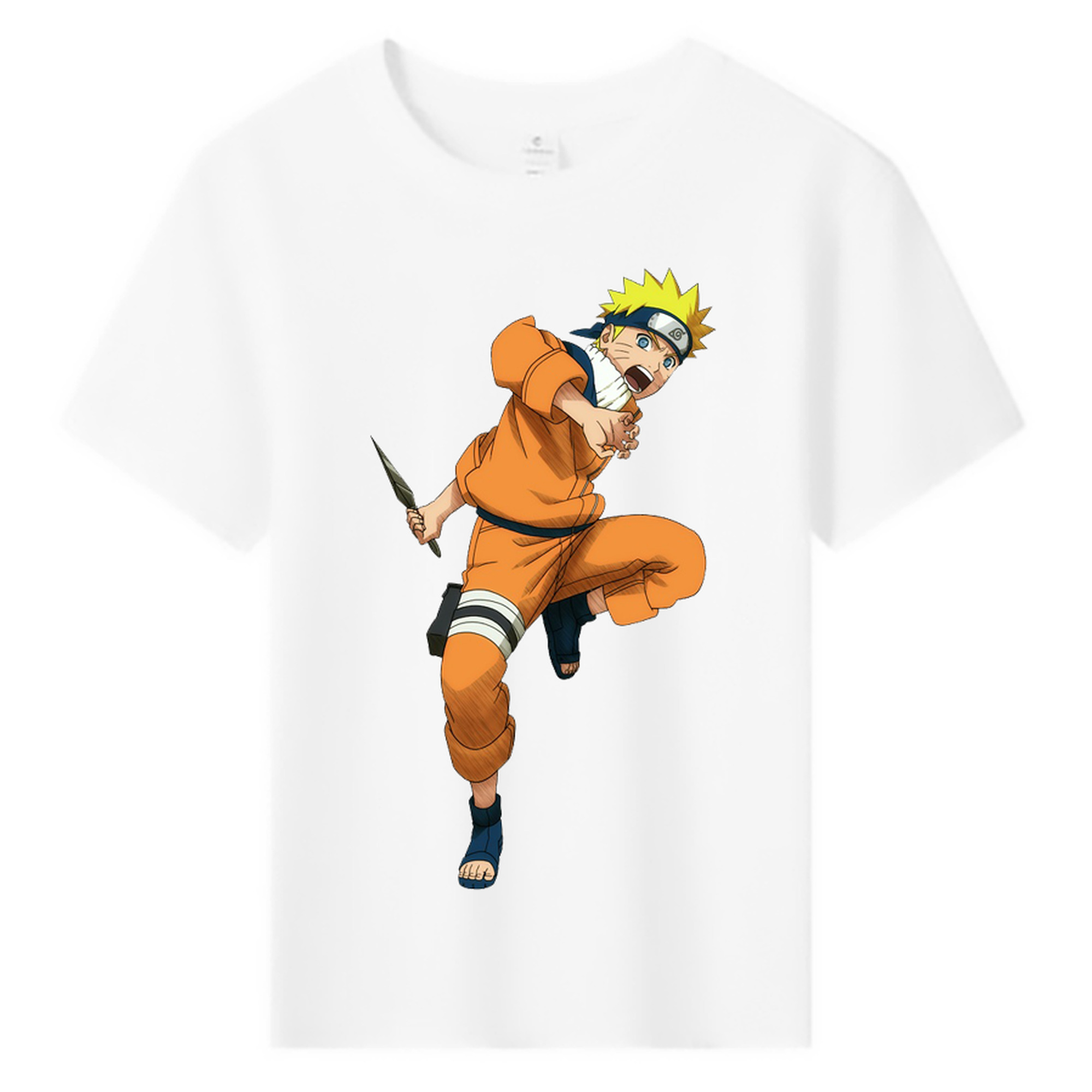 （画像用） NARUTO -ナルト- うずまき ナルト Uzumaki Naruto 綿100％キッズTシャツ（フロントプリント）