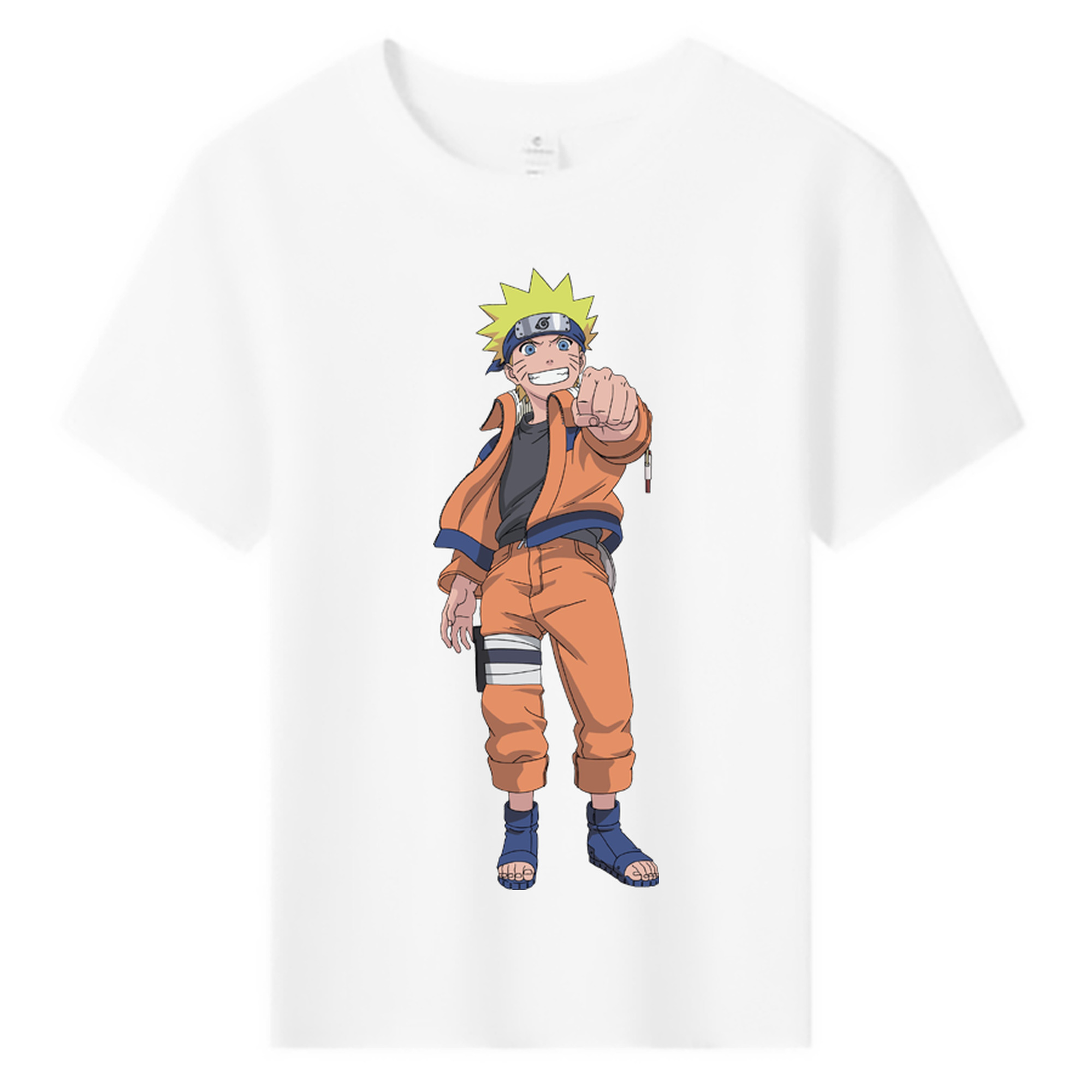 （画像用） NARUTO -ナルト- うずまき ナルト Uzumaki Naruto 綿100％キッズTシャツ（フロントプリント）