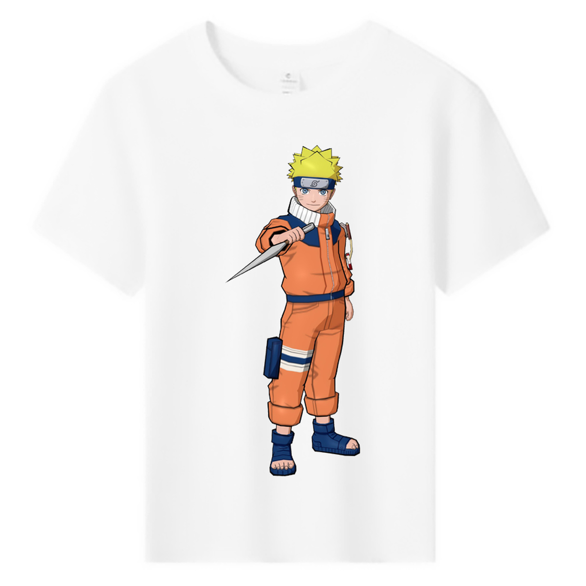 （画像用） NARUTO -ナルト- うずまき ナルト Uzumaki Naruto 綿100％キッズTシャツ（フロントプリント）