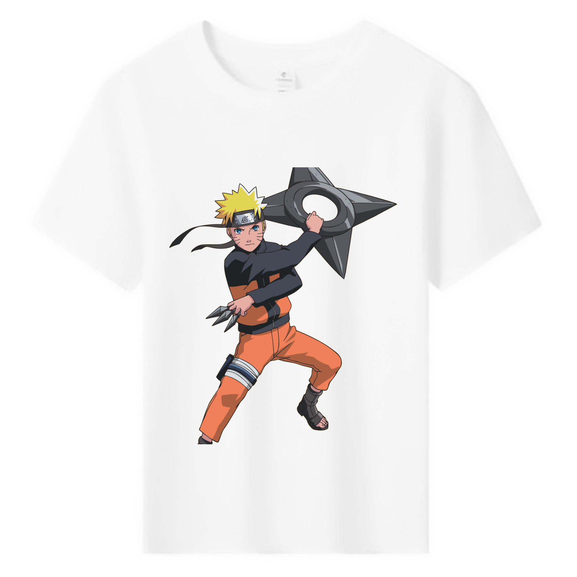 （画像用） NARUTO -ナルト- うずまき ナルト Uzumaki Naruto 綿100％キッズTシャツ（フロントプリント）