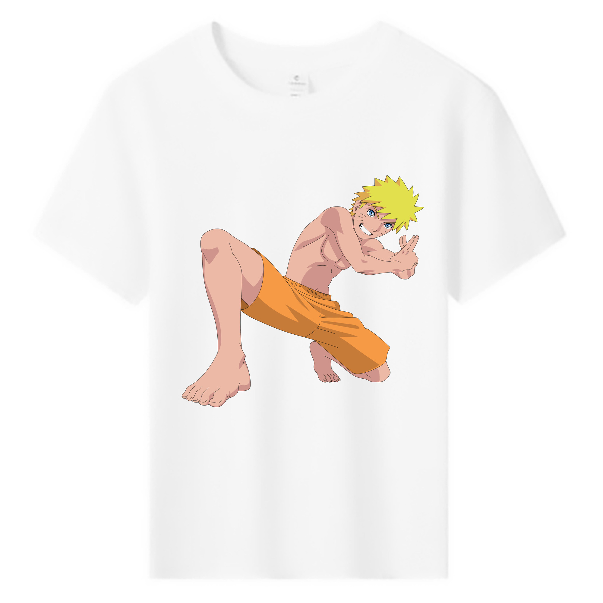 （画像用） NARUTO -ナルト- うずまき ナルト Uzumaki Naruto 綿100％キッズTシャツ（フロントプリント）