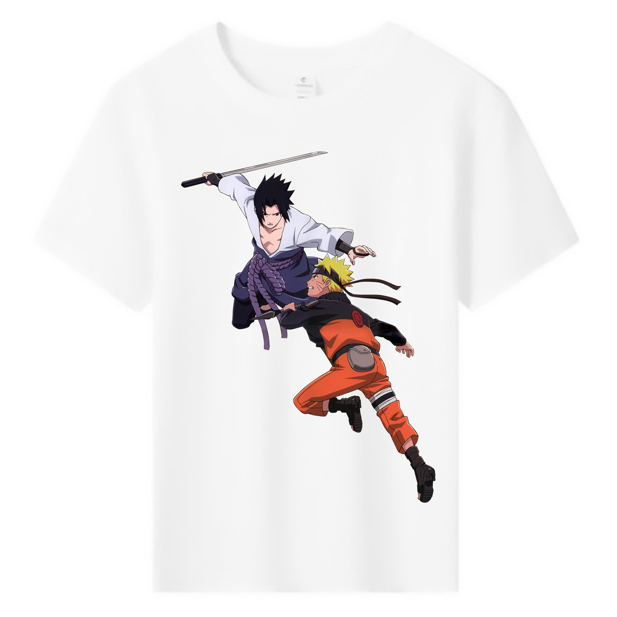 （画像用） NARUTO -ナルト- うちは サスケ Uchiha Sasuke 綿100％キッズTシャツ（フロントプリント）