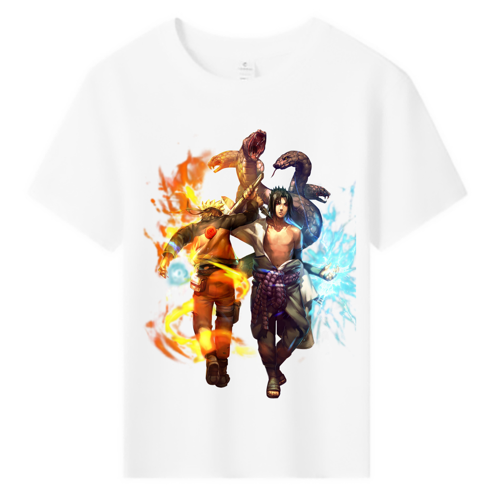 （画像用） NARUTO -ナルト- うちは サスケ Uchiha Sasuke 綿100％キッズTシャツ（フロントプリント）