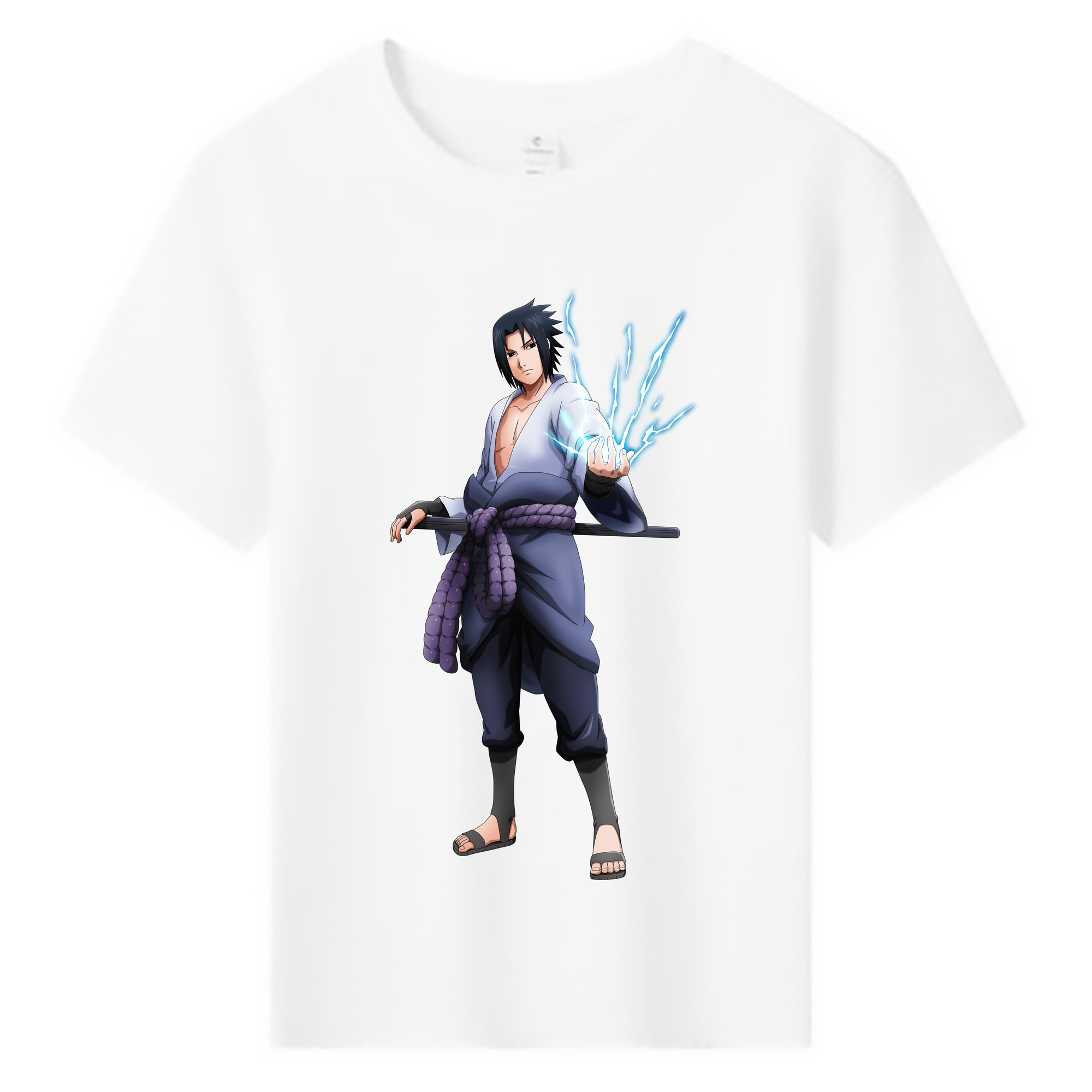 （画像用） NARUTO -ナルト- うちは サスケ Uchiha Sasuke 綿100％キッズTシャツ（フロントプリント）