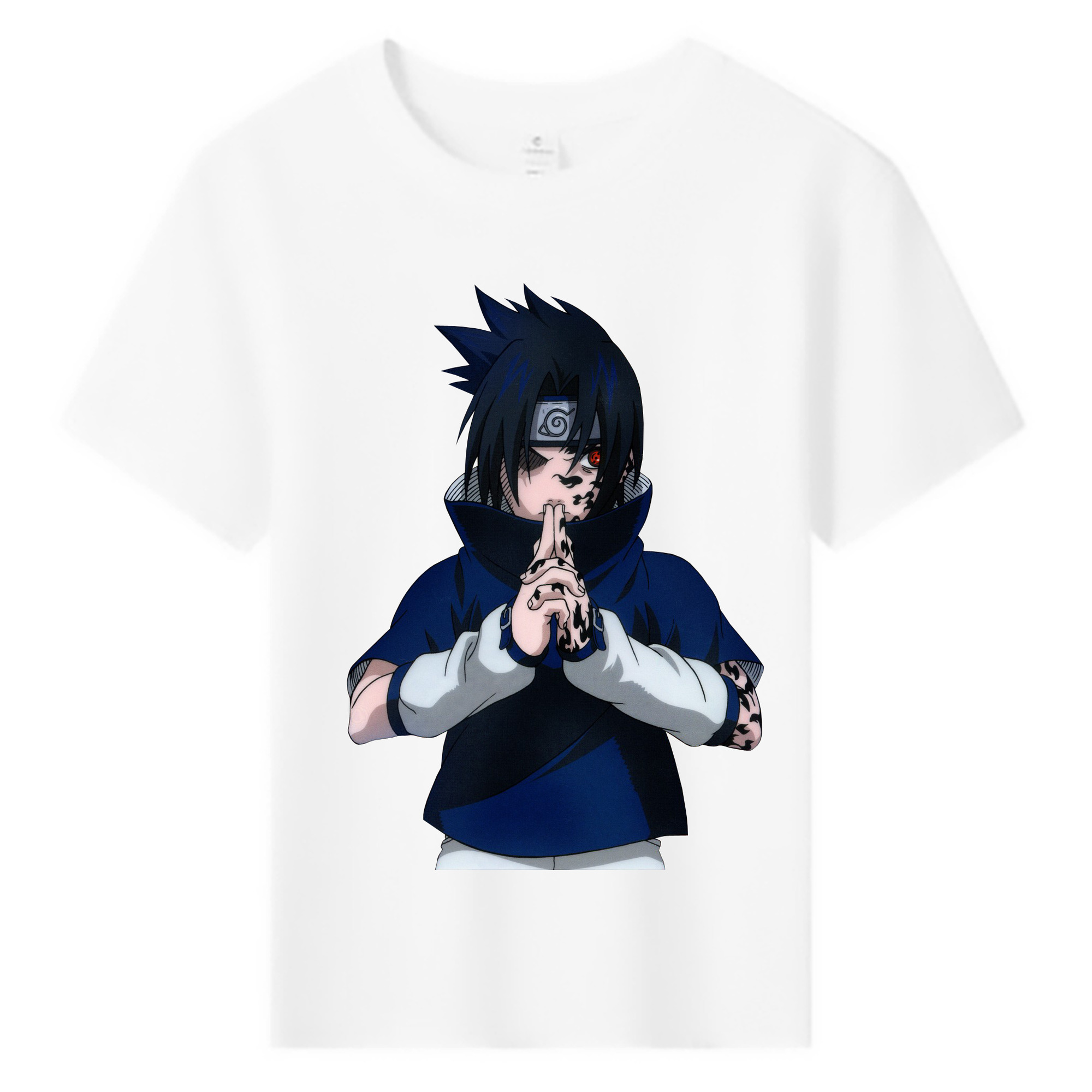 （画像用） NARUTO -ナルト- うちは サスケ Uchiha Sasuke 綿100％キッズTシャツ（フロントプリント）