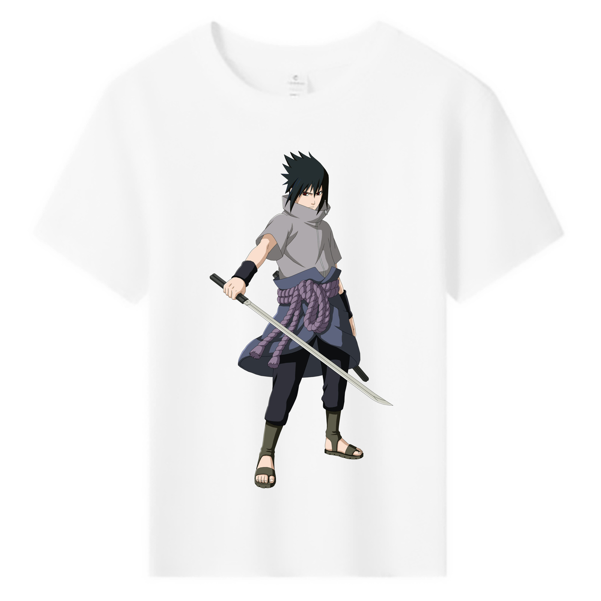（画像用） NARUTO -ナルト- うちは サスケ Uchiha Sasuke 綿100％キッズTシャツ（フロントプリント）