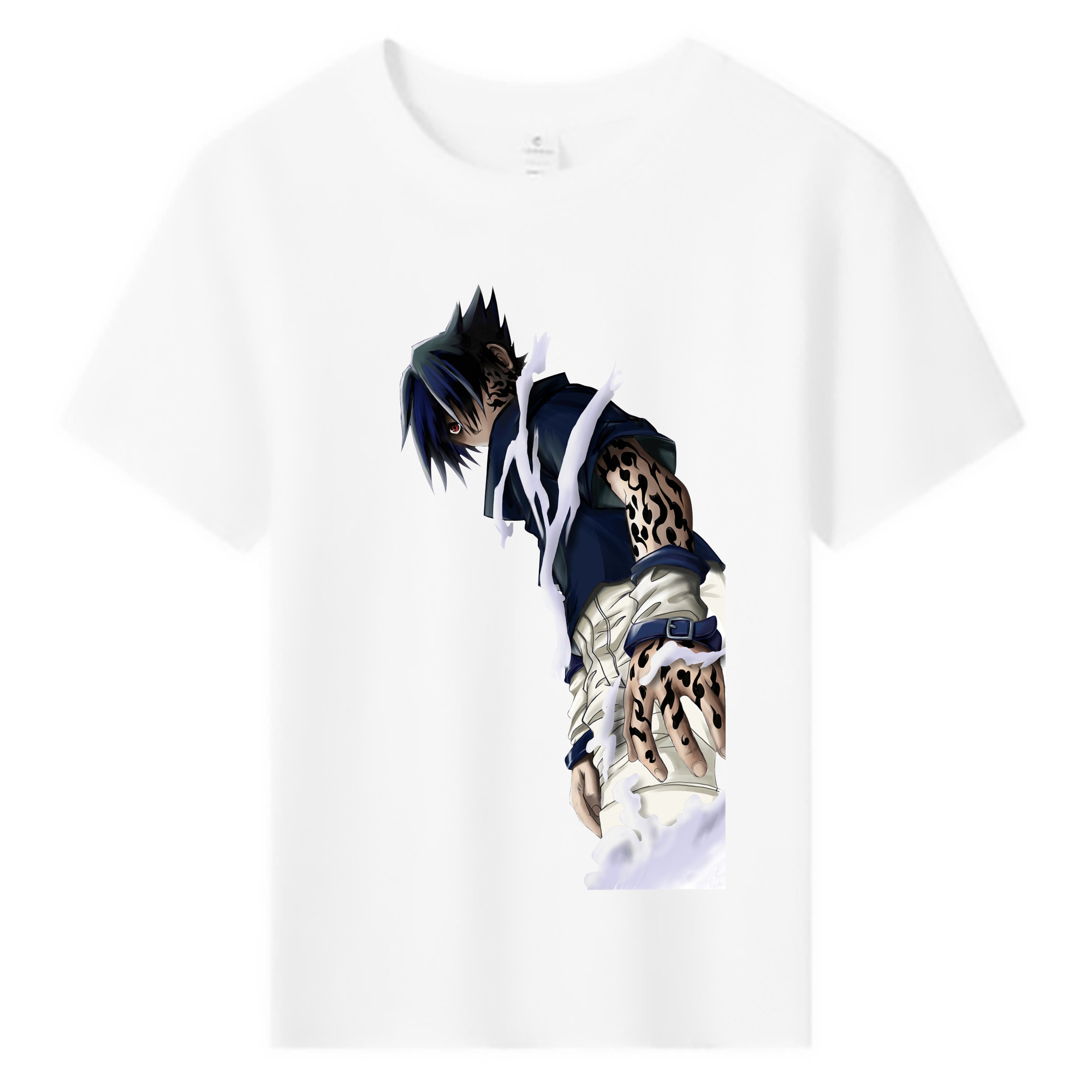 （画像用） NARUTO -ナルト- うちは サスケ Uchiha Sasuke 綿100％キッズTシャツ（フロントプリント）