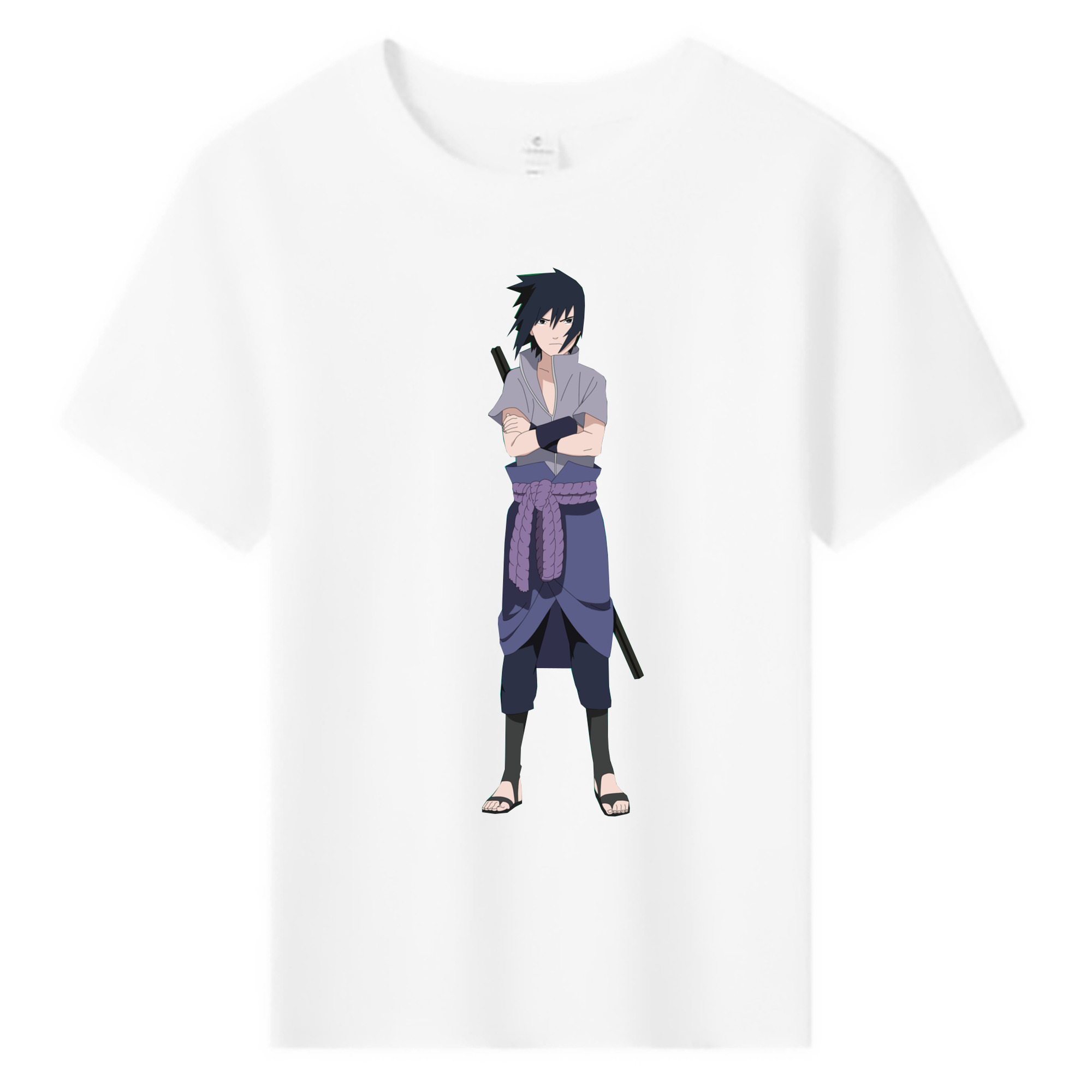 （画像用） NARUTO -ナルト- うちは サスケ Uchiha Sasuke 綿100％キッズTシャツ（フロントプリント）