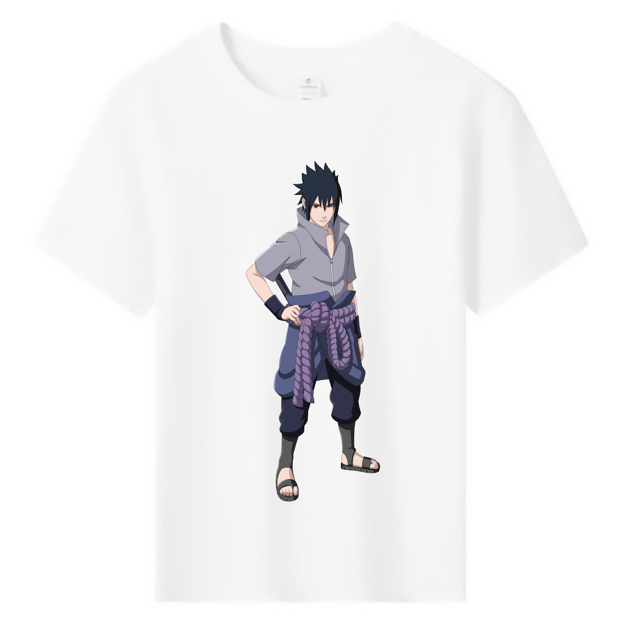 （画像用） NARUTO -ナルト- うちは サスケ Uchiha Sasuke 綿100％キッズTシャツ（フロントプリント）