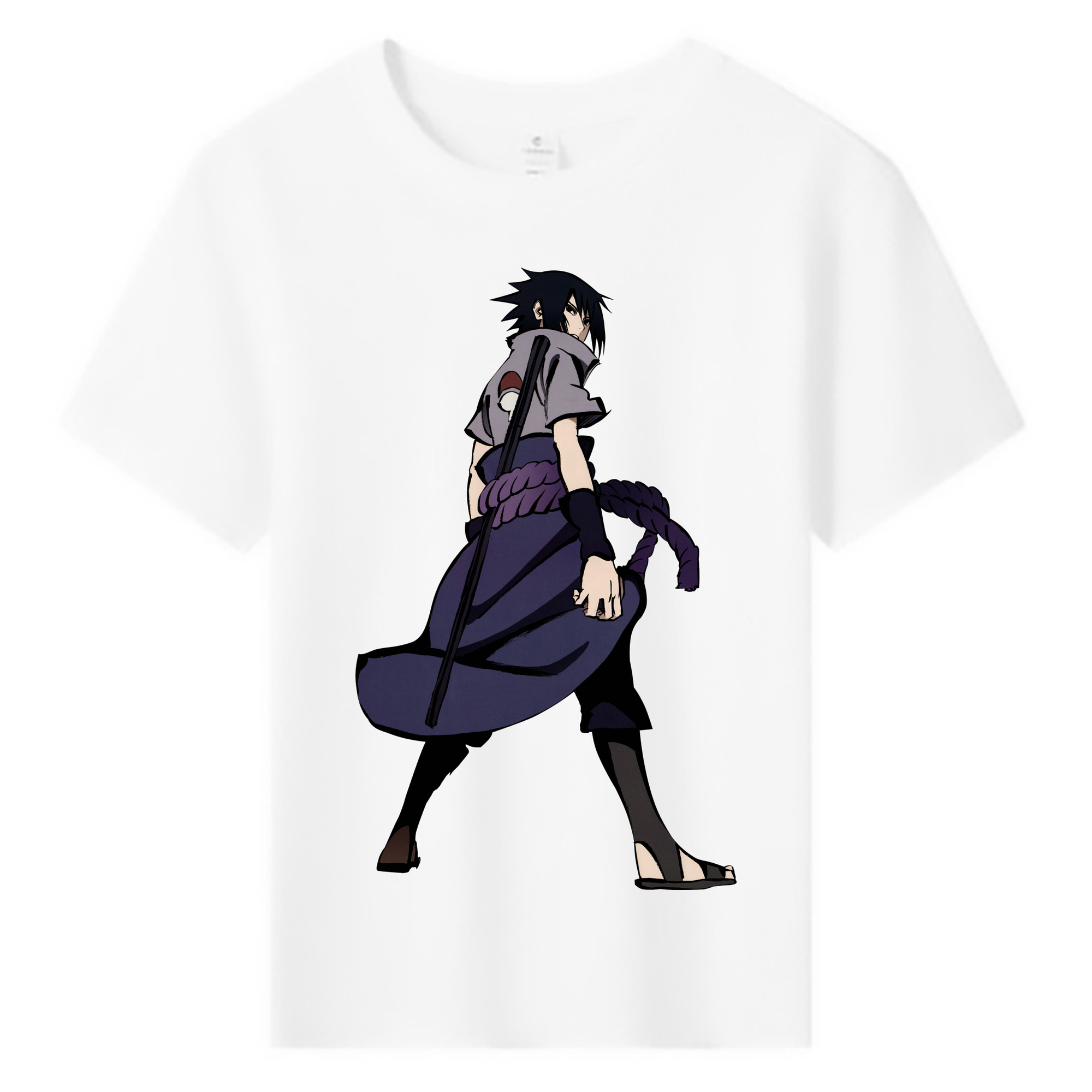 （画像用） NARUTO -ナルト- うちは サスケ Uchiha Sasuke 綿100％キッズTシャツ（フロントプリント）