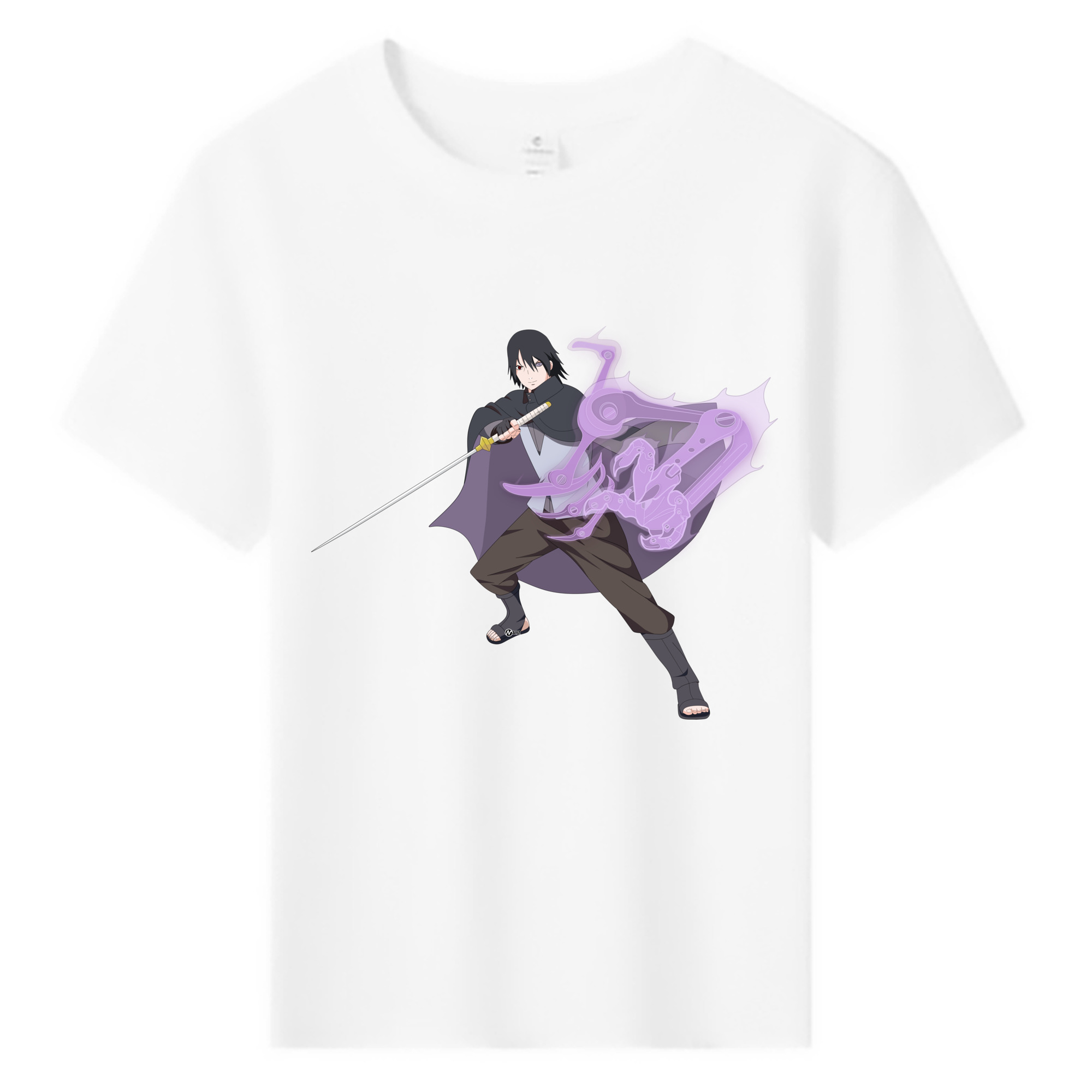 （画像用） NARUTO -ナルト- うちは サスケ Uchiha Sasuke 綿100％キッズTシャツ（フロントプリント）