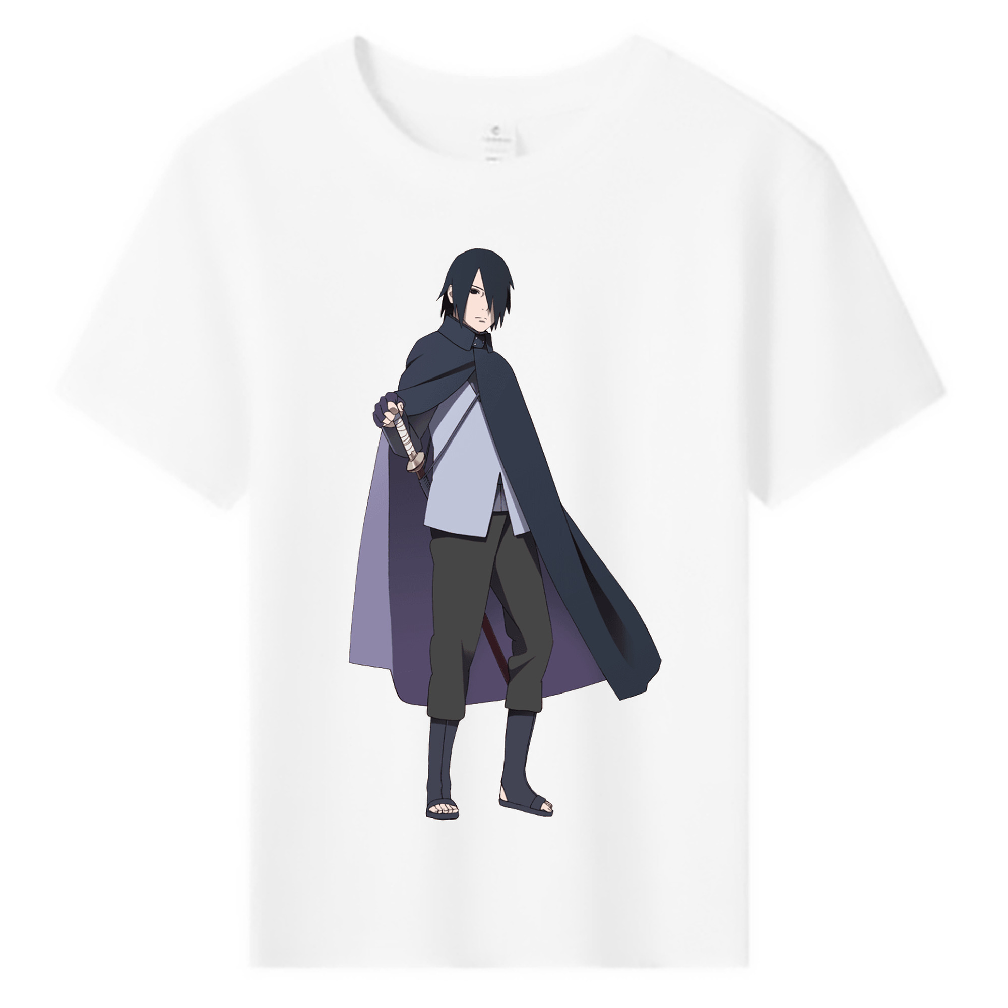 （画像用） NARUTO -ナルト- うちは サスケ Uchiha Sasuke 綿100％キッズTシャツ（フロントプリント）