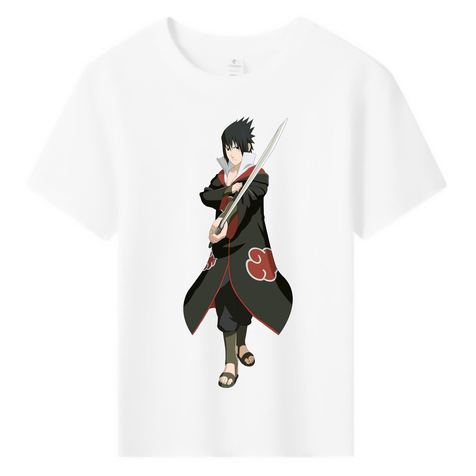 （画像用） NARUTO -ナルト- うちは サスケ Uchiha Sasuke 綿100％キッズTシャツ（フロントプリント）