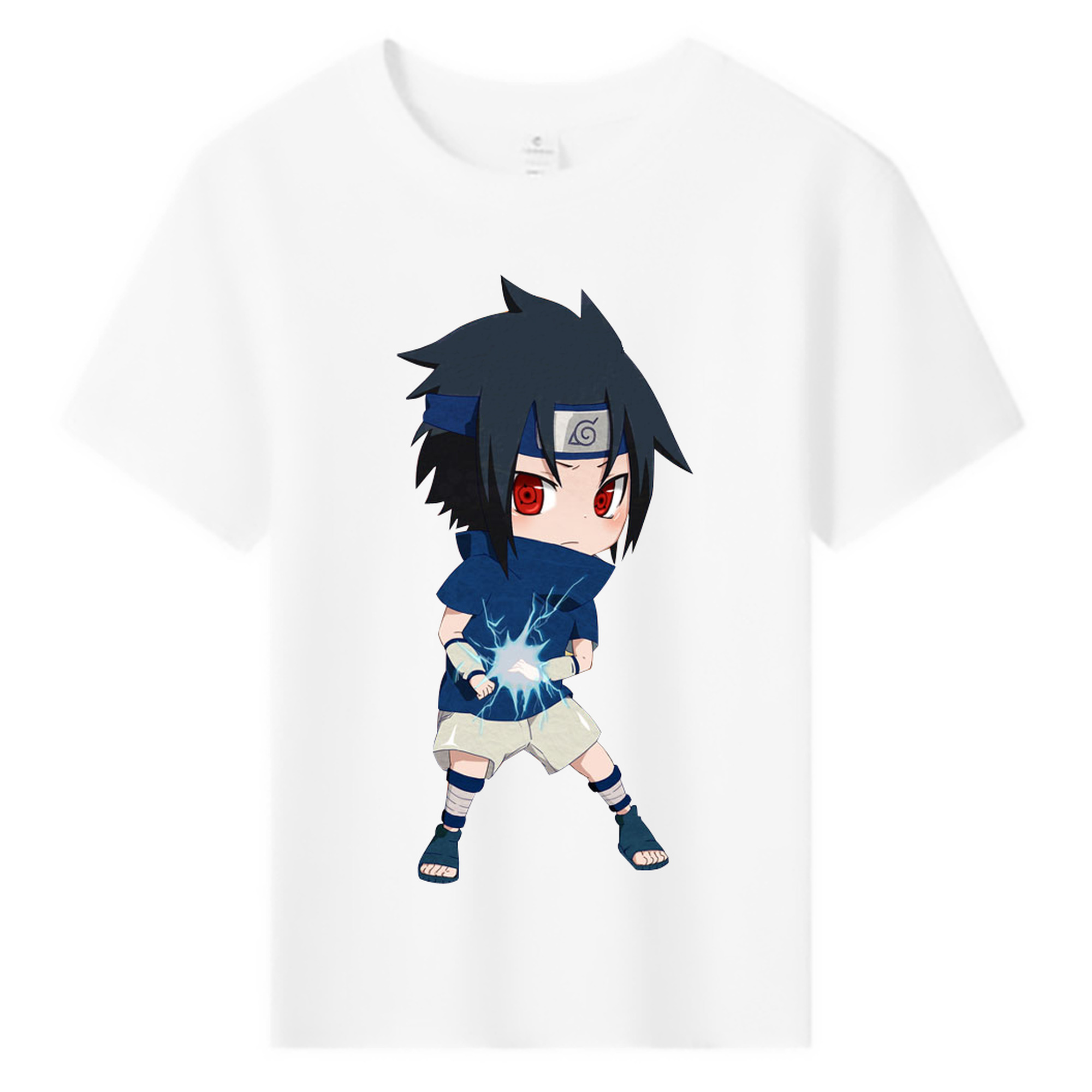 （画像用） NARUTO -ナルト- うちは サスケ Uchiha Sasuke 綿100％キッズTシャツ（フロントプリント）