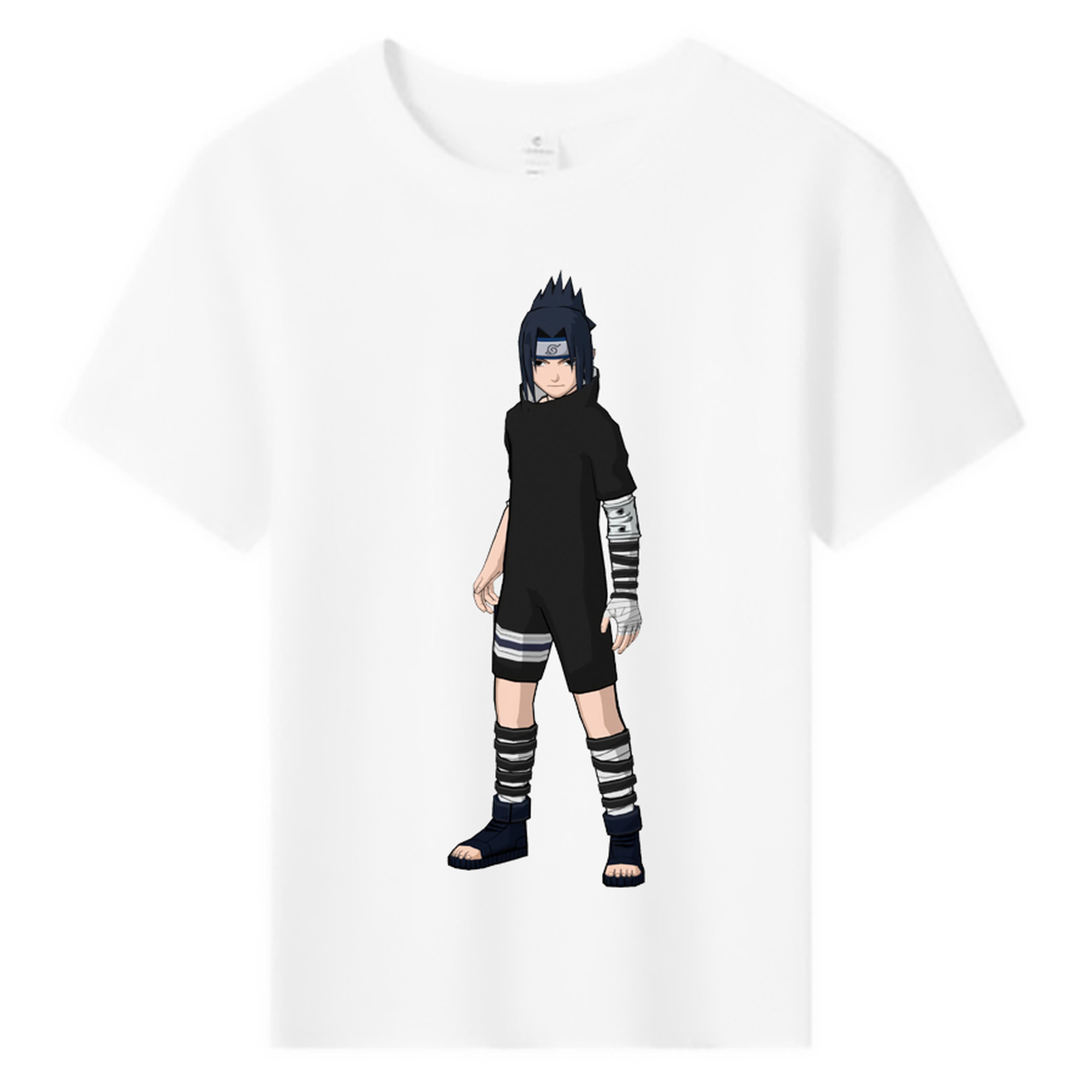 （画像用） NARUTO -ナルト- うちは サスケ Uchiha Sasuke 綿100％キッズTシャツ（フロントプリント）