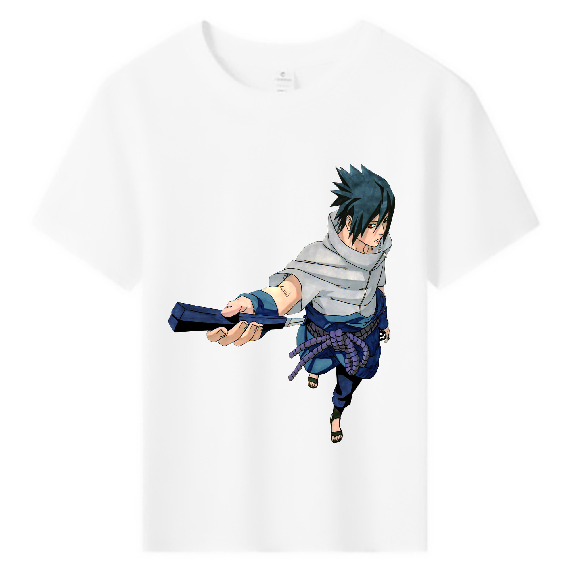 （画像用） NARUTO -ナルト- うちは サスケ Uchiha Sasuke 綿100％キッズTシャツ（フロントプリント）