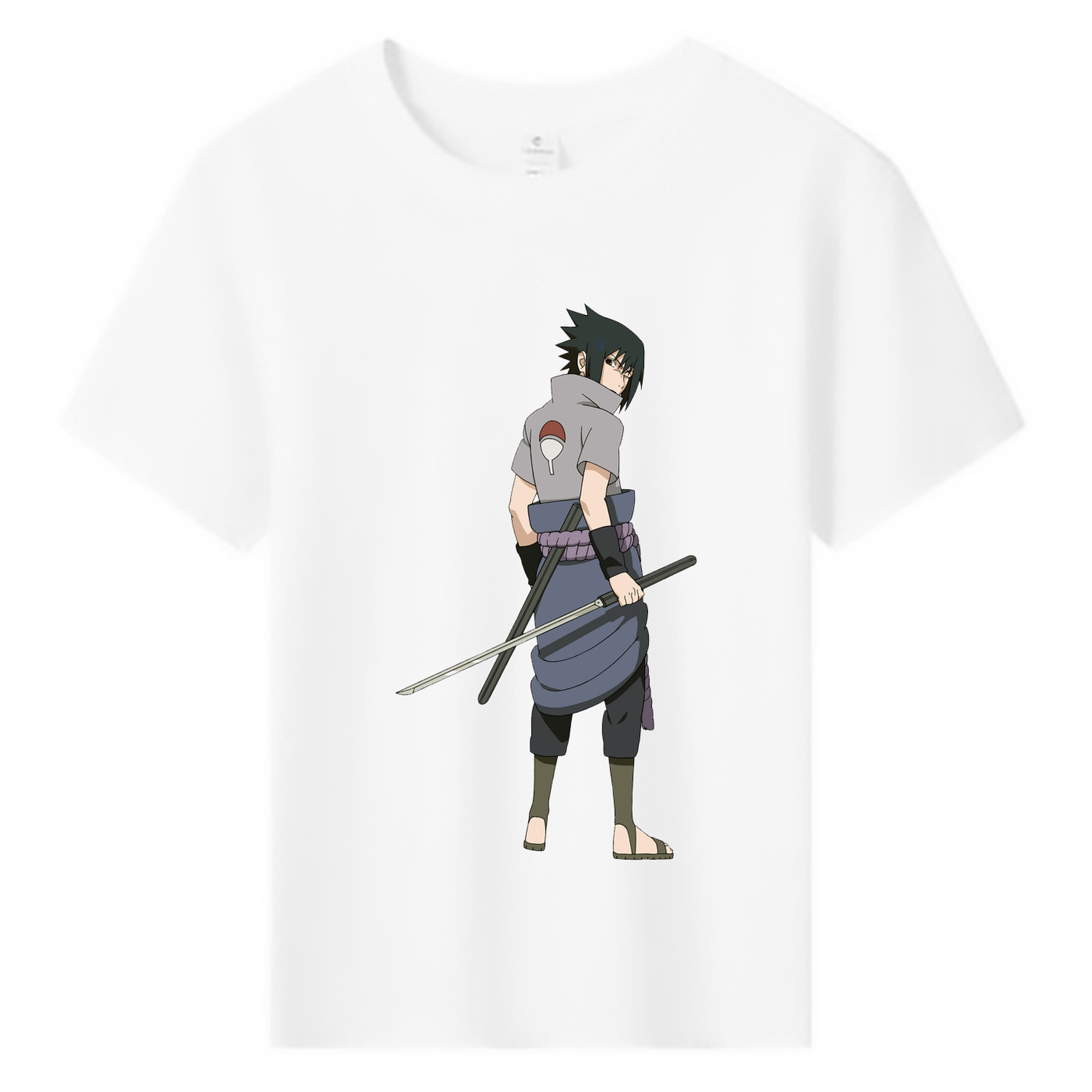 （画像用） NARUTO -ナルト- うちは サスケ Uchiha Sasuke 綿100％キッズTシャツ（フロントプリント）