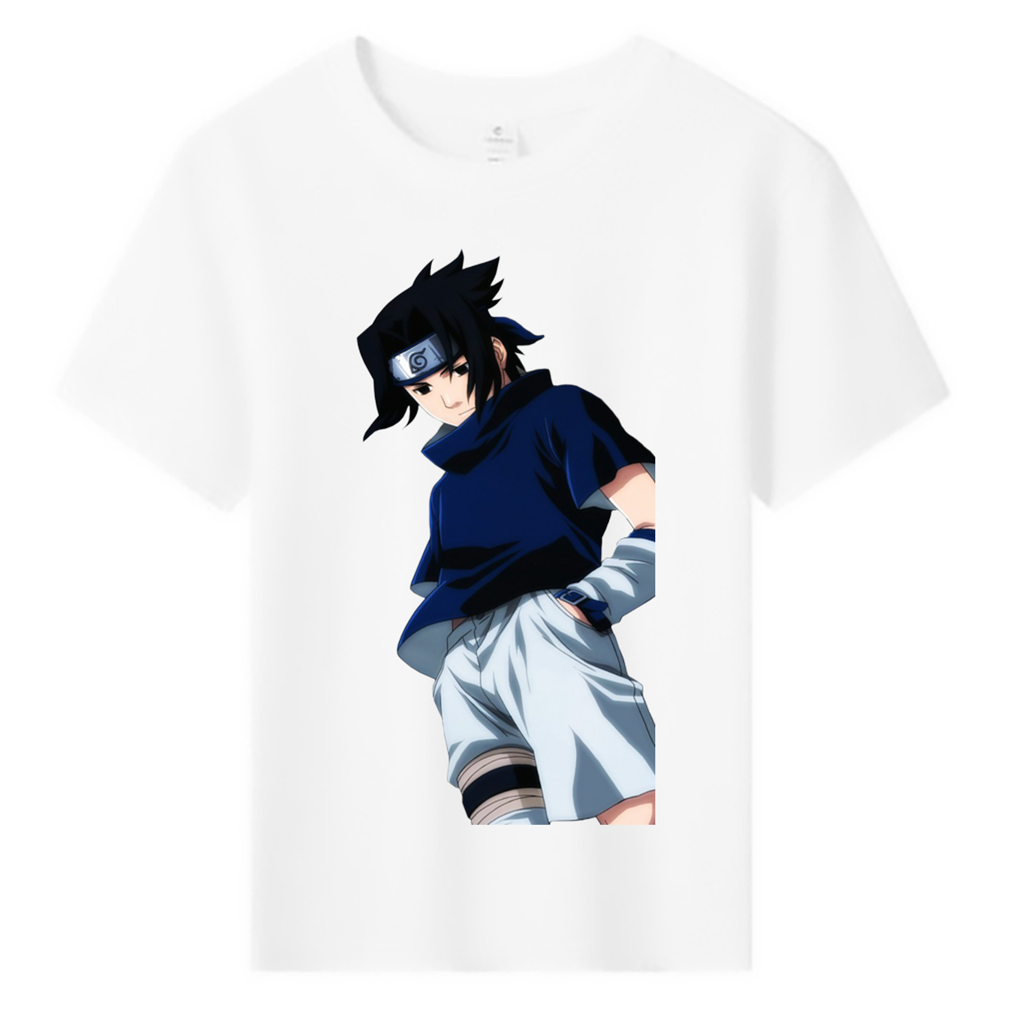 （画像用） NARUTO -ナルト- うちは サスケ Uchiha Sasuke 綿100％キッズTシャツ（フロントプリント）