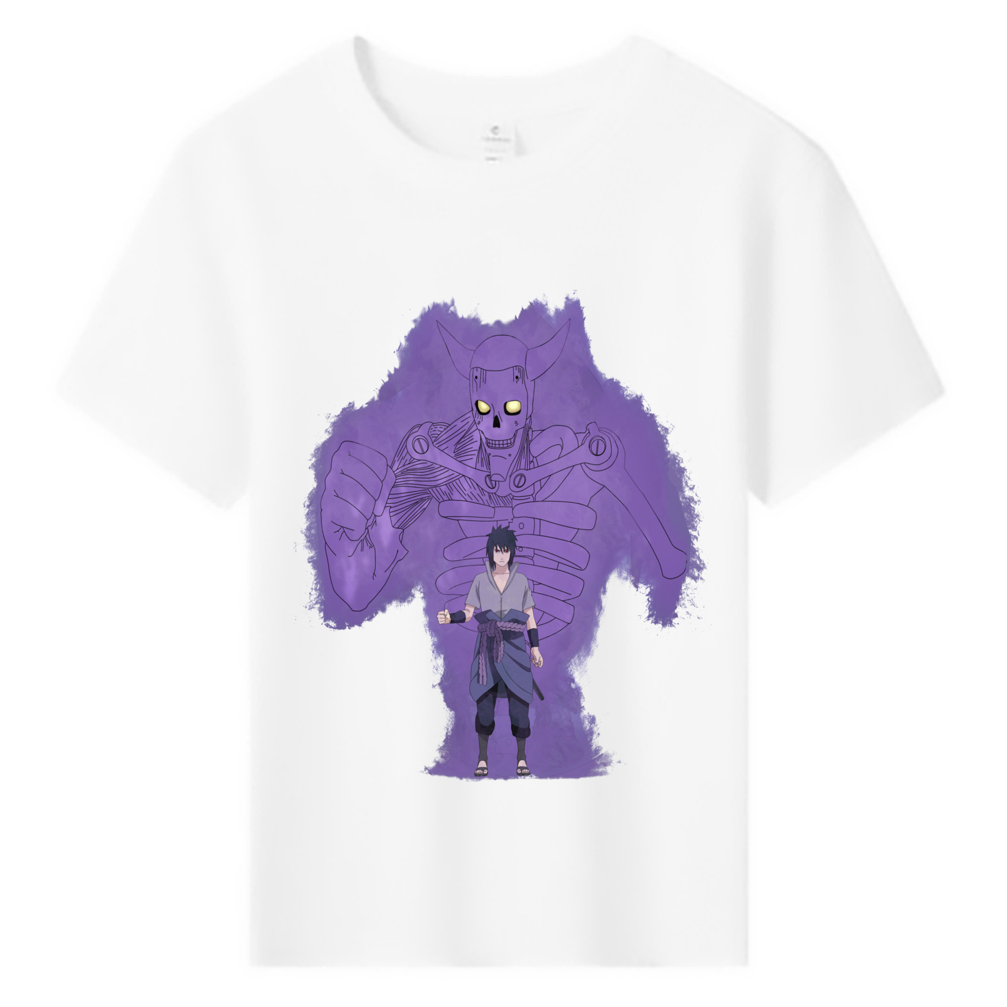 （画像用） NARUTO -ナルト- うちは サスケ Uchiha Sasuke 綿100％キッズTシャツ（フロントプリント）