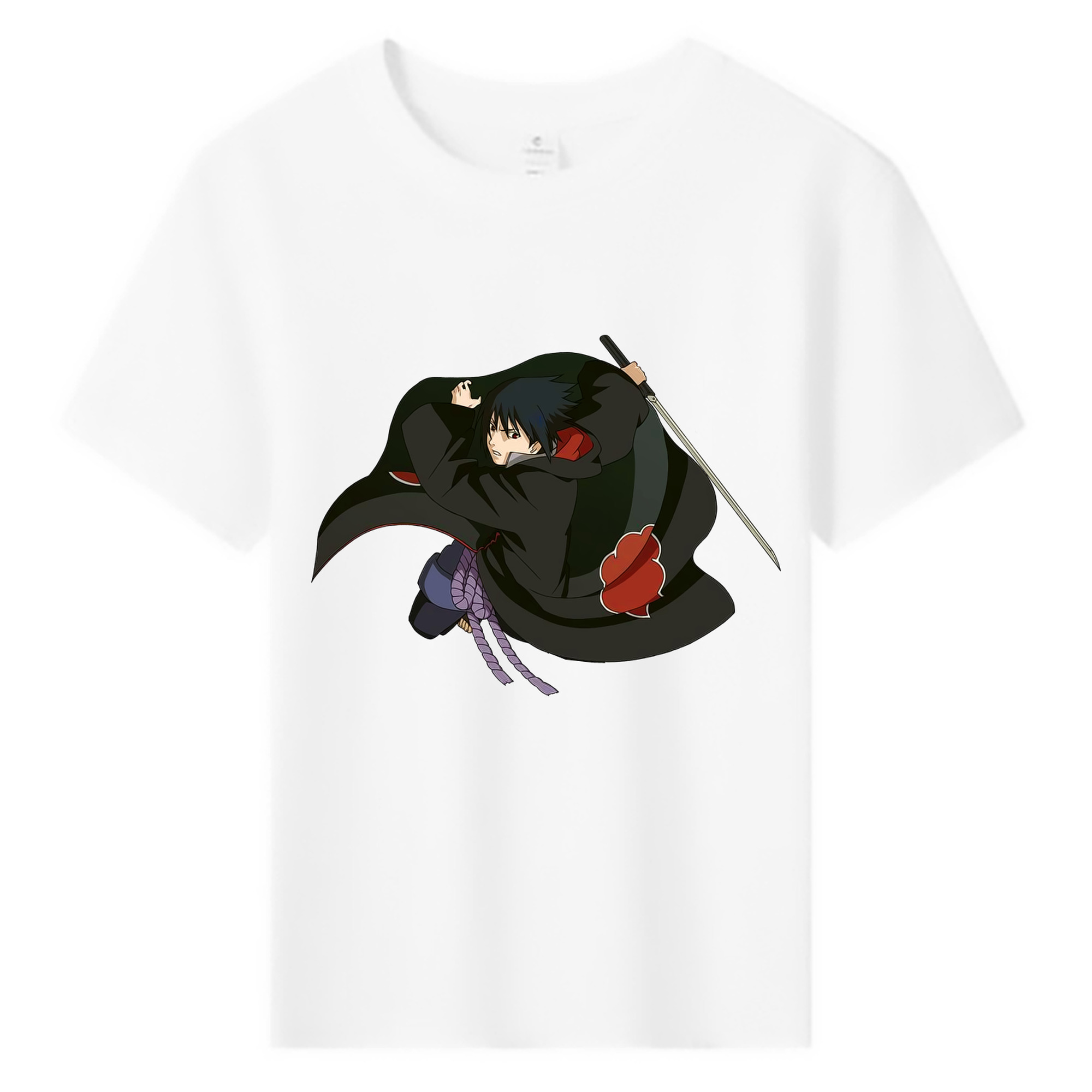 （画像用） NARUTO -ナルト- うちは サスケ Uchiha Sasuke 綿100％キッズTシャツ（フロントプリント）