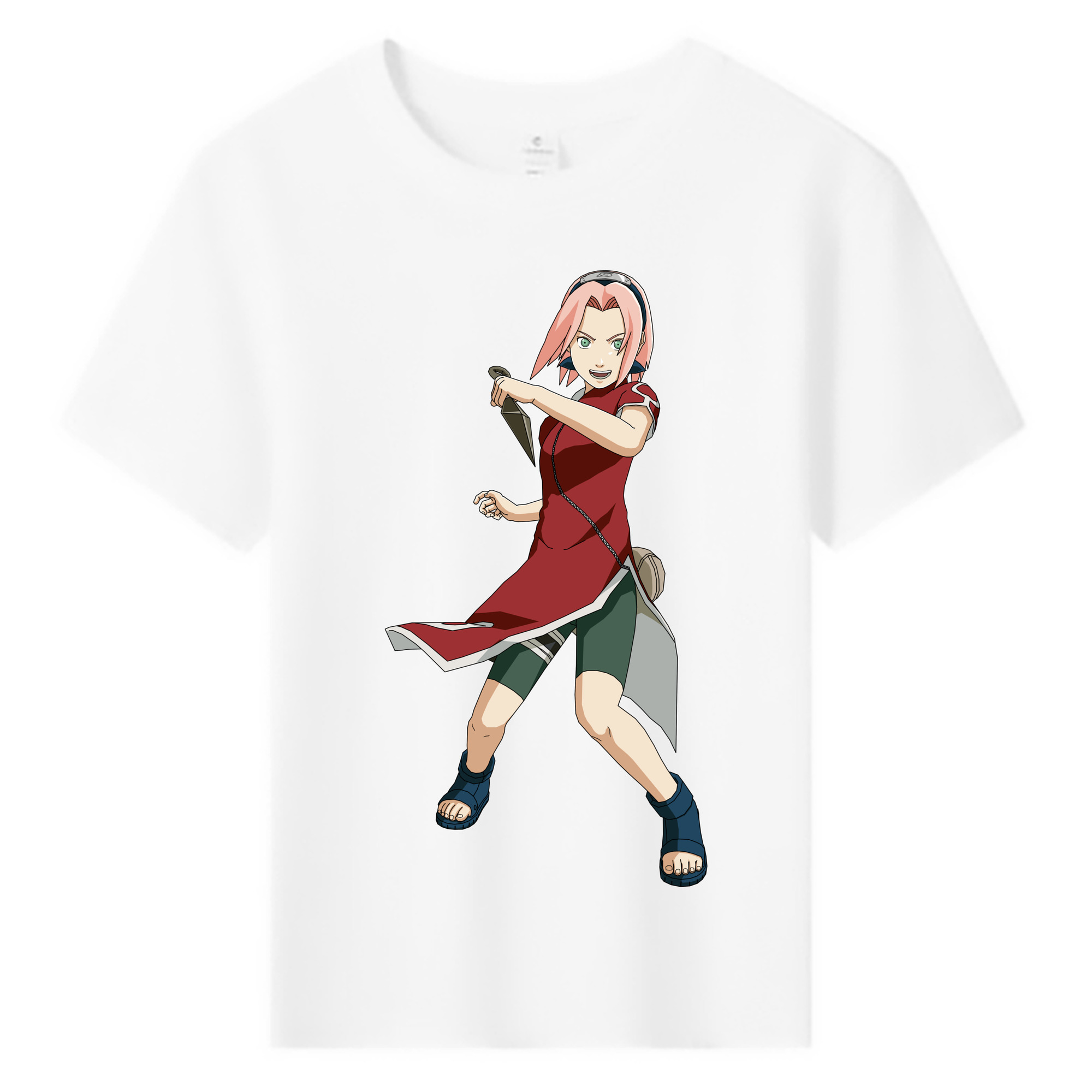（画像用） NARUTO -ナルト- 春野サクラ Haruno Sakura 綿100％キッズTシャツ（フロントプリント）