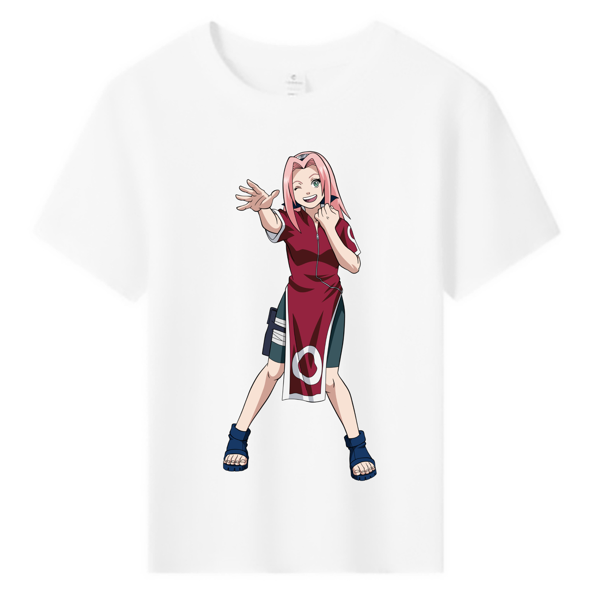 （画像用） NARUTO -ナルト- 春野サクラ Haruno Sakura 綿100％キッズTシャツ（フロントプリント）