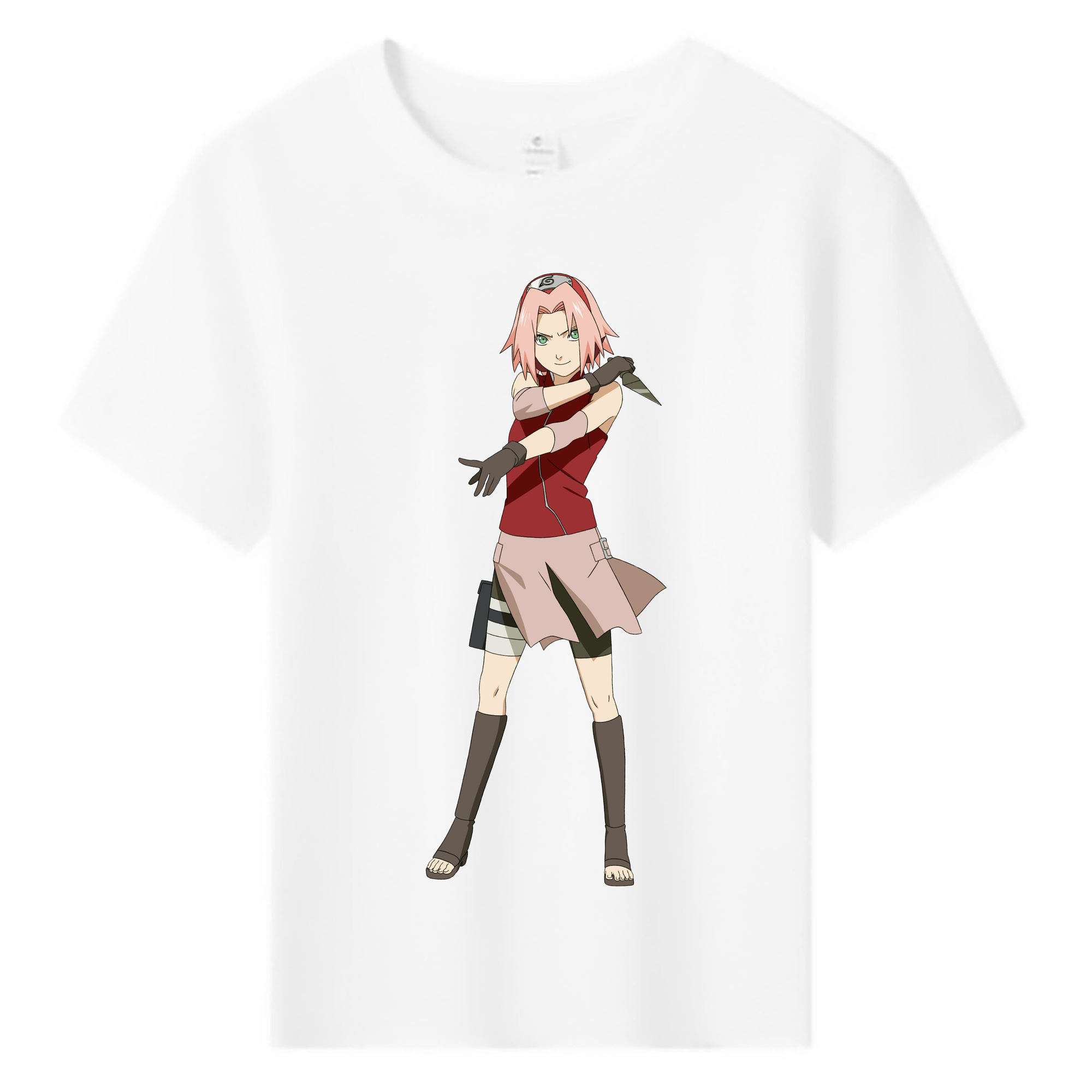 （画像用） NARUTO -ナルト- 春野サクラ Haruno Sakura 綿100％キッズTシャツ（フロントプリント）