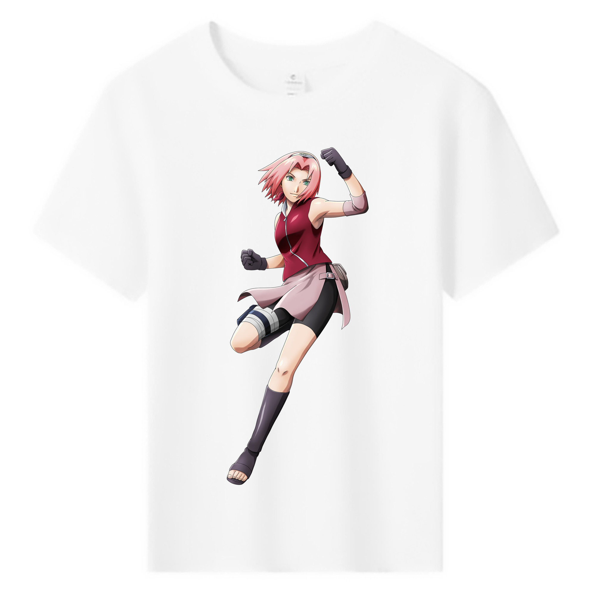 （画像用） NARUTO -ナルト- 春野サクラ Haruno Sakura 綿100％キッズTシャツ（フロントプリント）