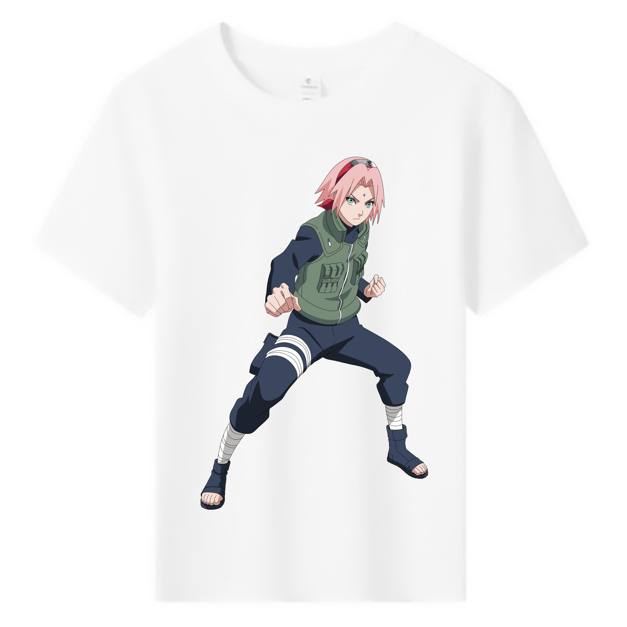 （画像用） NARUTO -ナルト- 春野サクラ Haruno Sakura 綿100％キッズTシャツ（フロントプリント）