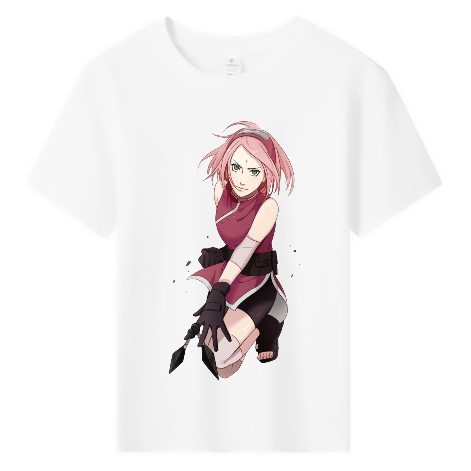 （画像用） NARUTO -ナルト- 春野サクラ Haruno Sakura 綿100％キッズTシャツ（フロントプリント）